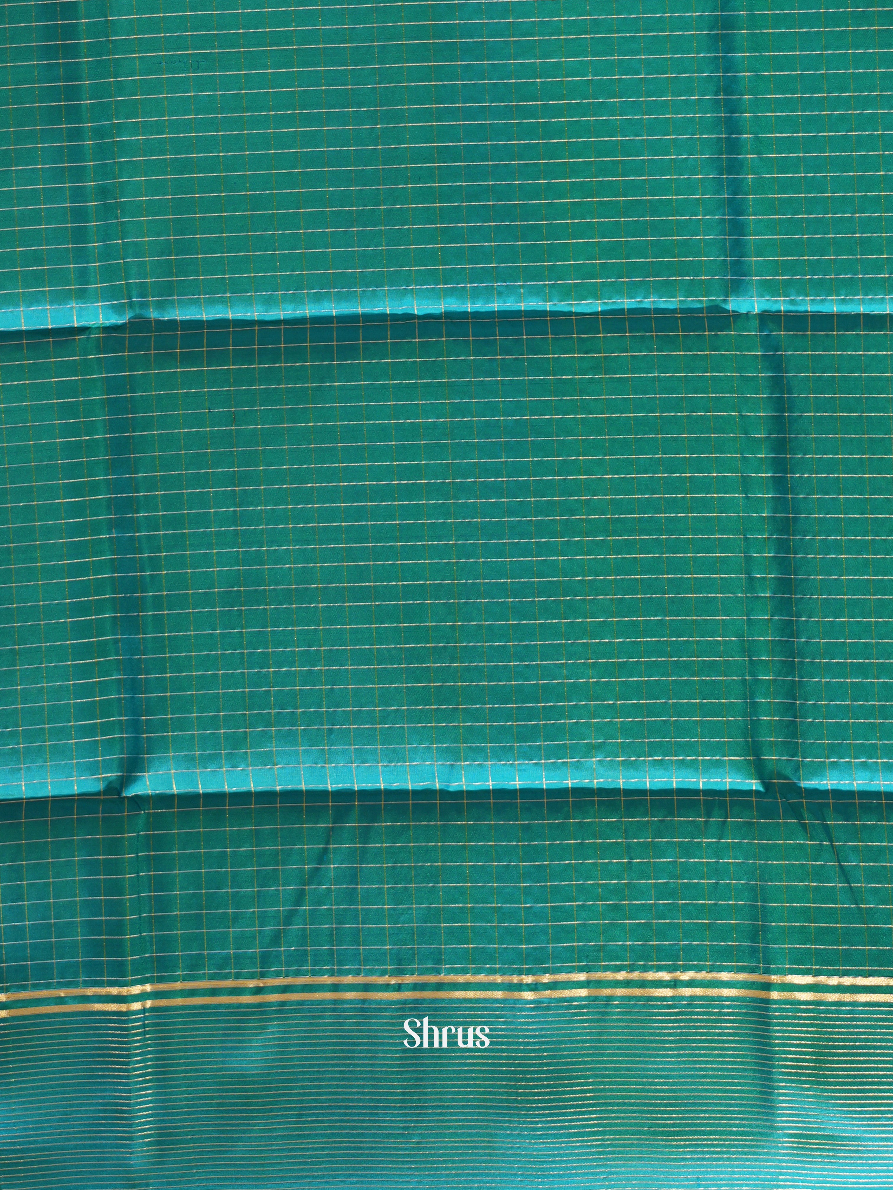 Blue & Teal - Soft Silk Saree - Shop on ShrusEternity.com