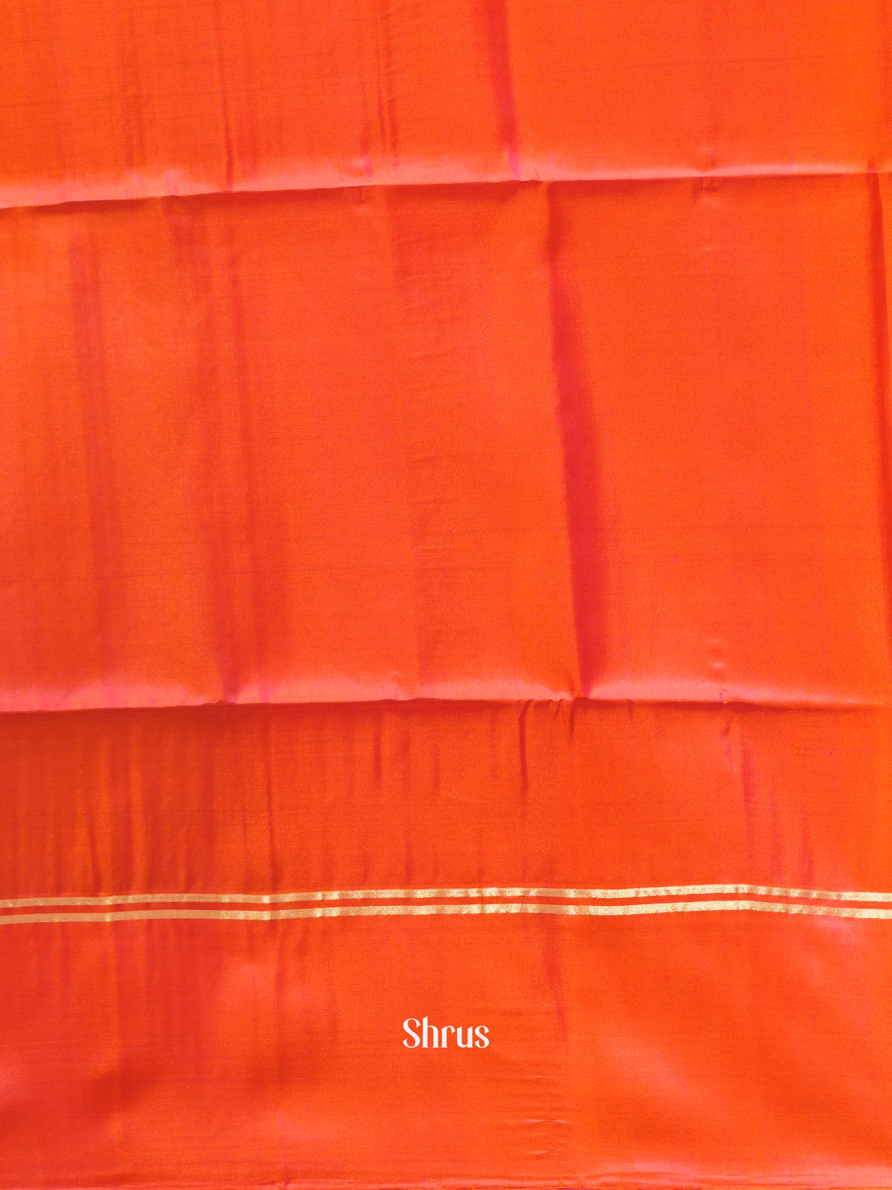 Light Green & Orange - Soft Silk Saree - Shop on ShrusEternity.com