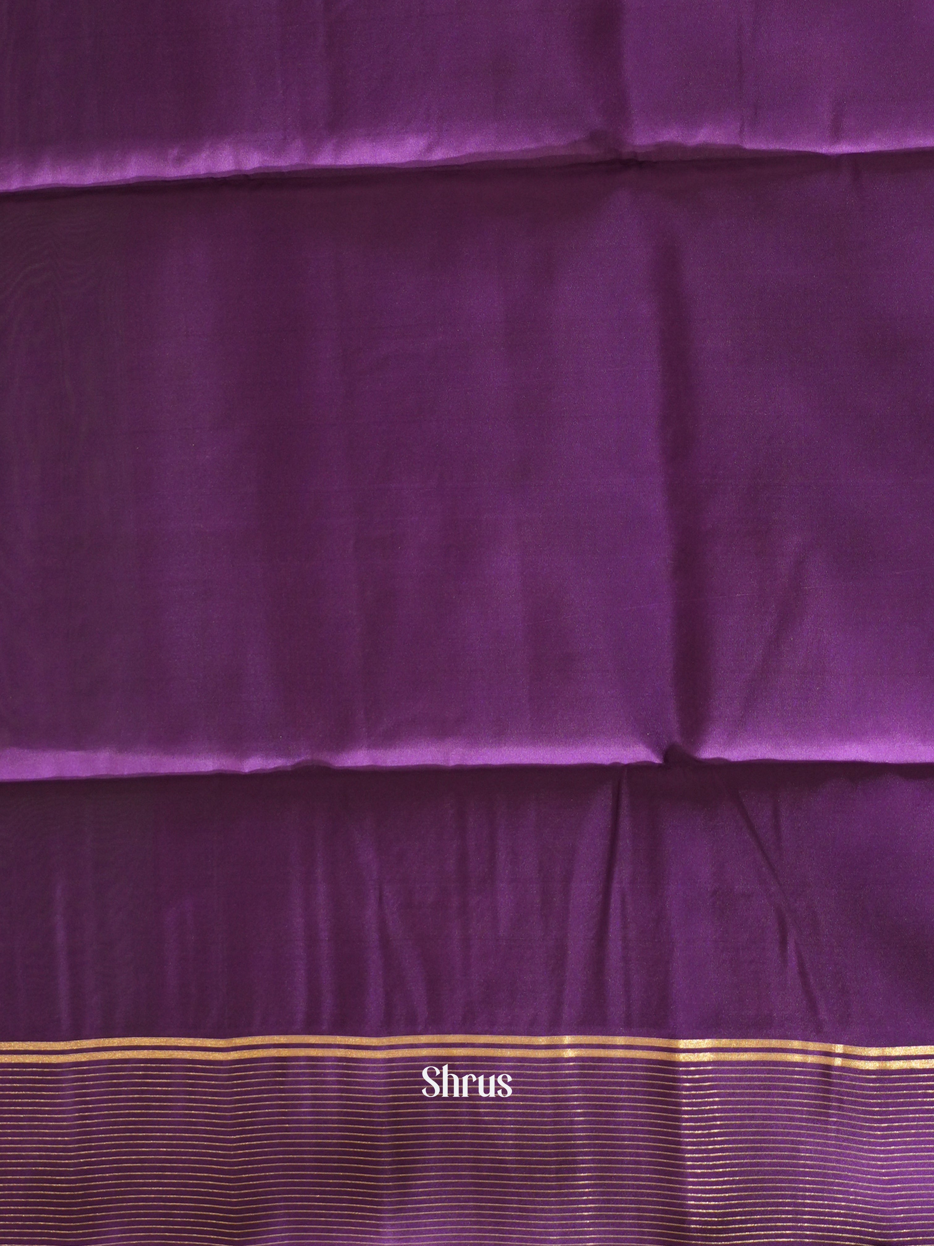 Green & Violet - Soft Silk Saree - Shop on ShrusEternity.com