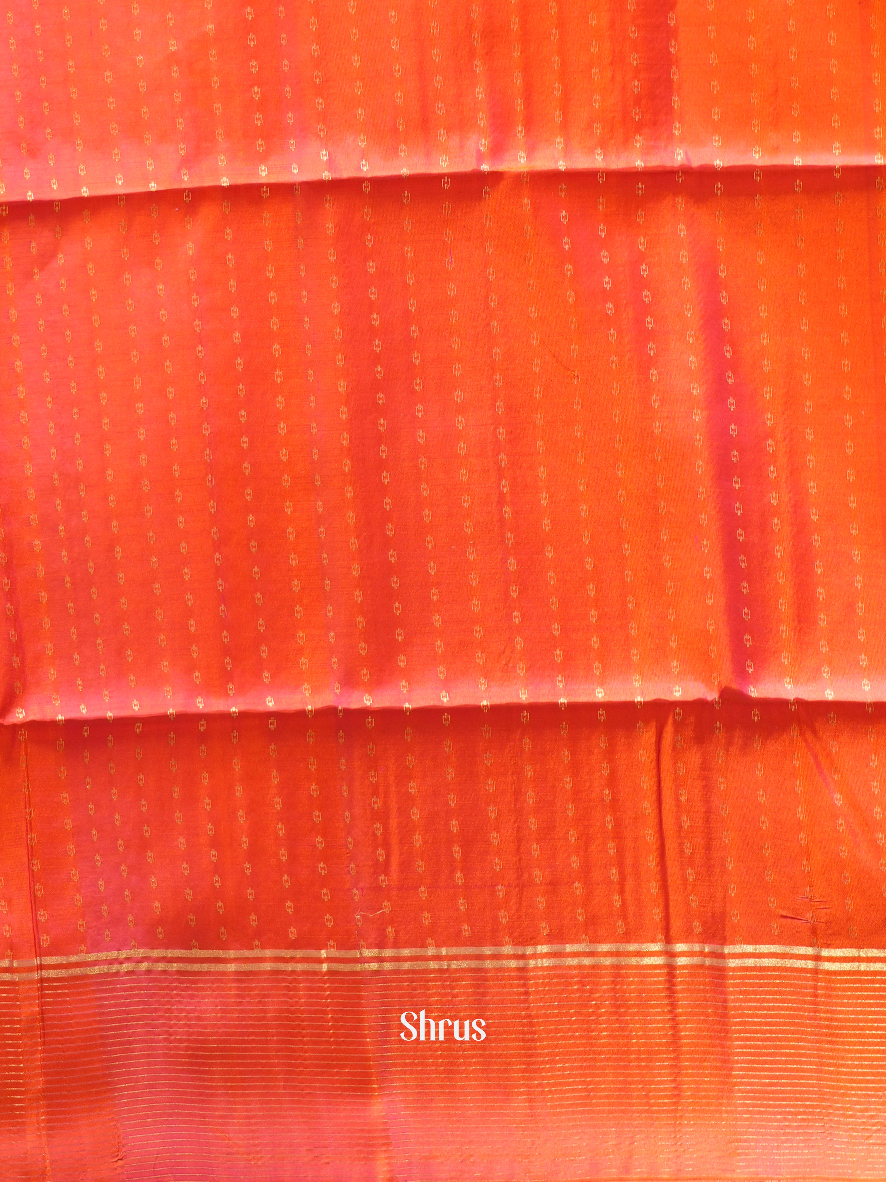 Yellow & Orangish Pink- Soft Silk Saree - Shop on ShrusEternity.com