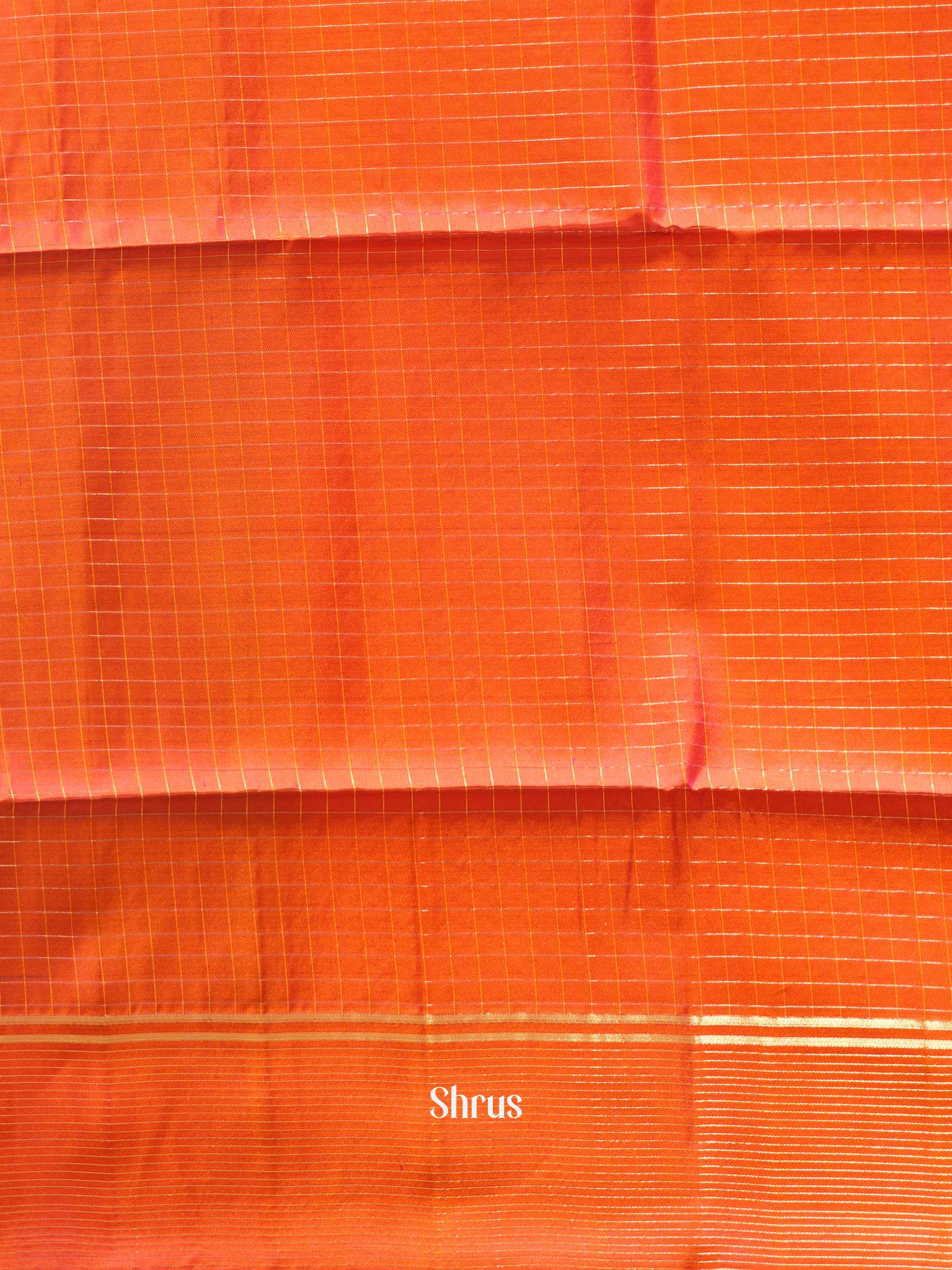 Green & Orange - Soft Silk Saree - Shop on ShrusEternity.com