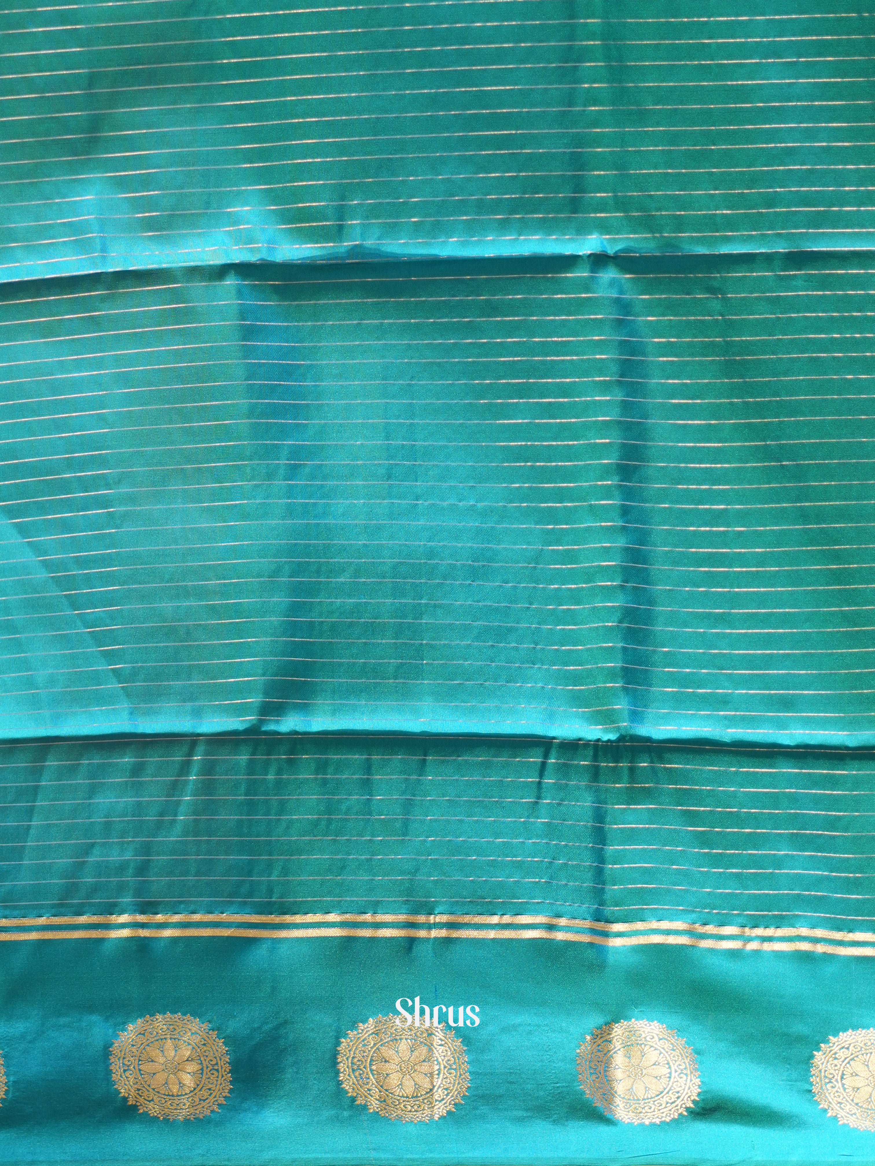 Orangish Pink & Blue - Soft Silk Saree - Shop on ShrusEternity.com