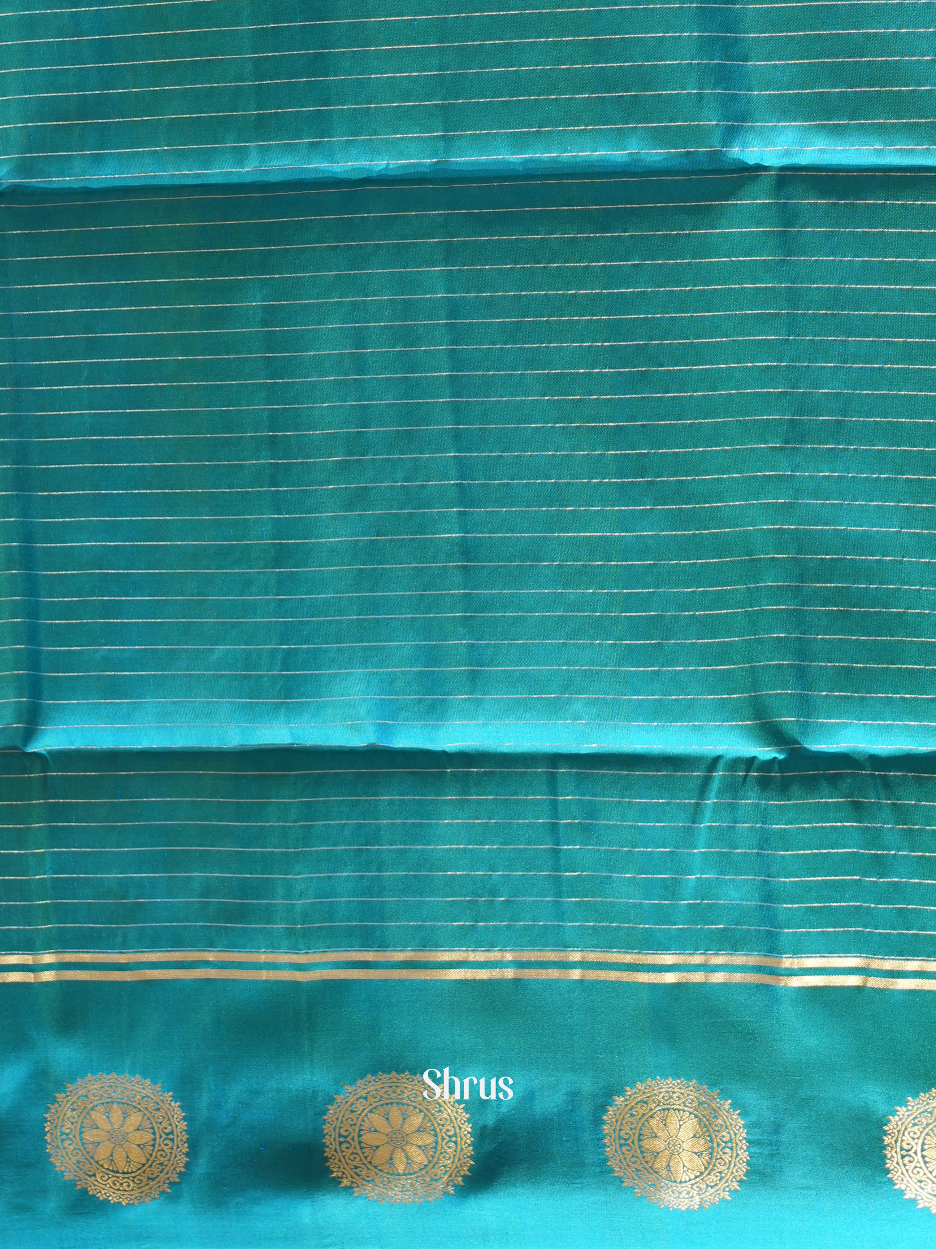 Green & Blue - Soft Silk Saree - Shop on ShrusEternity.com