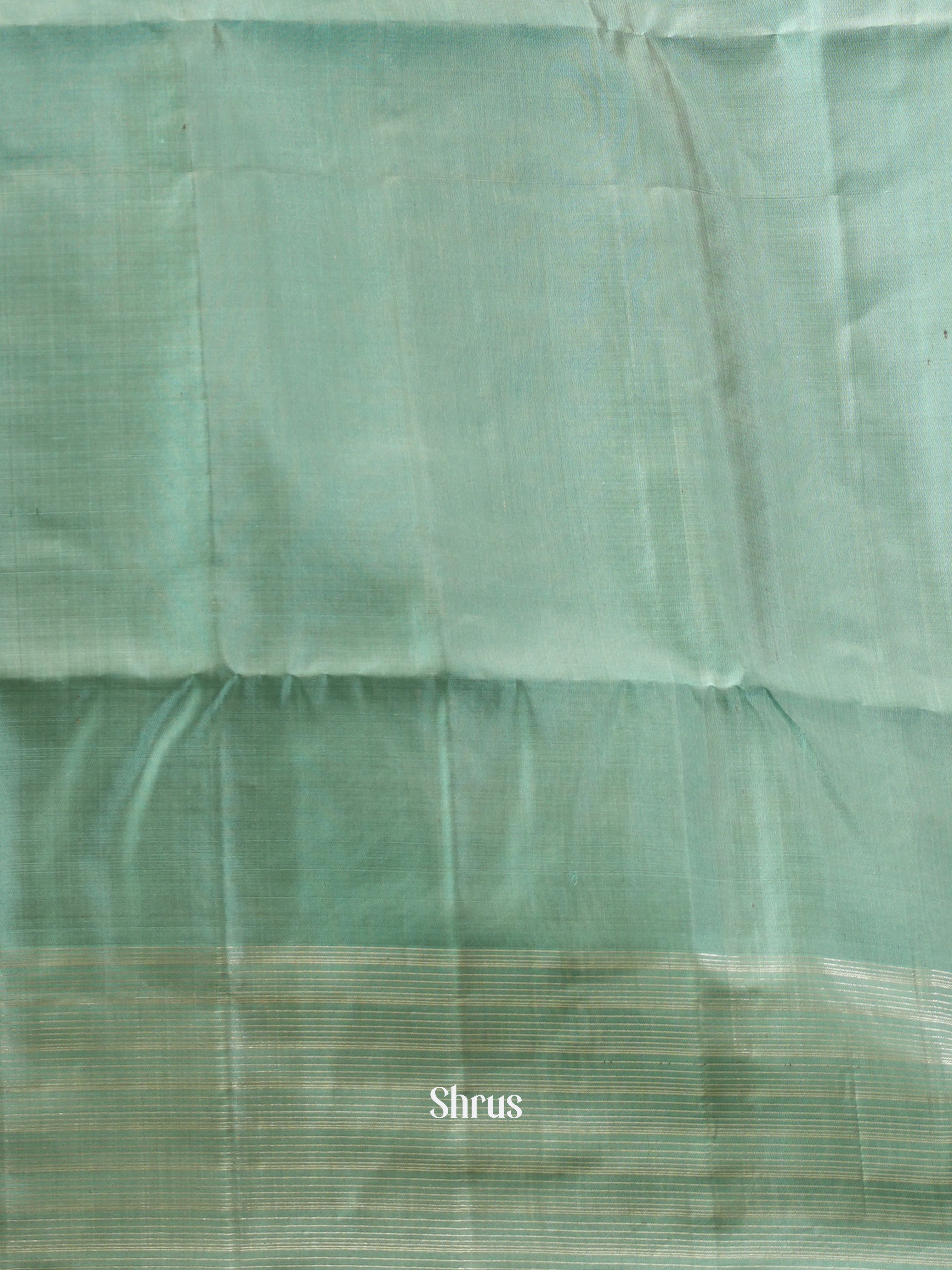 Brown & Greenish Grey - Soft Silk Saree - Shop on ShrusEternity.com