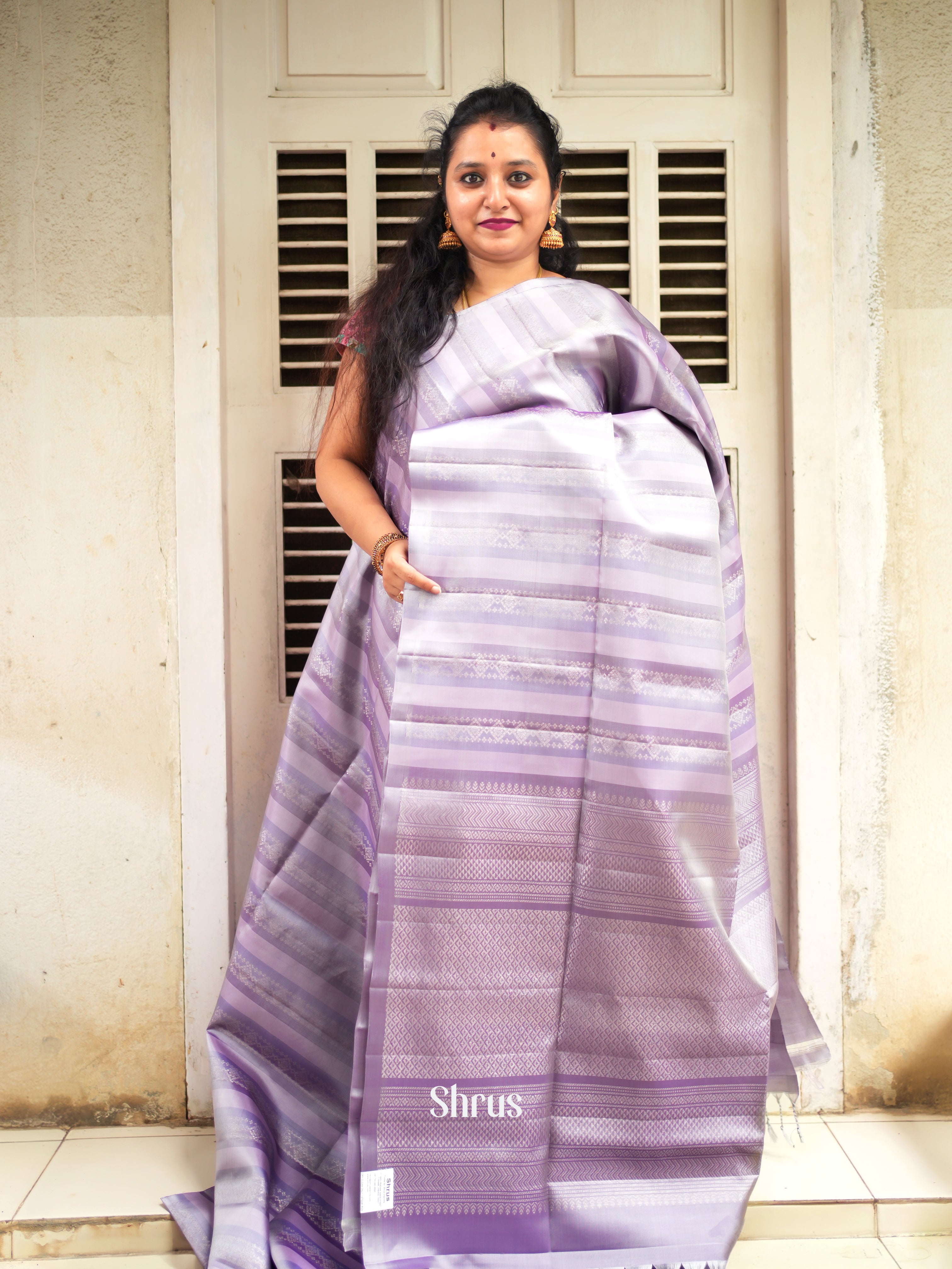 Lavender(Single Tone) - Soft Silk Saree - Shop on ShrusEternity.com