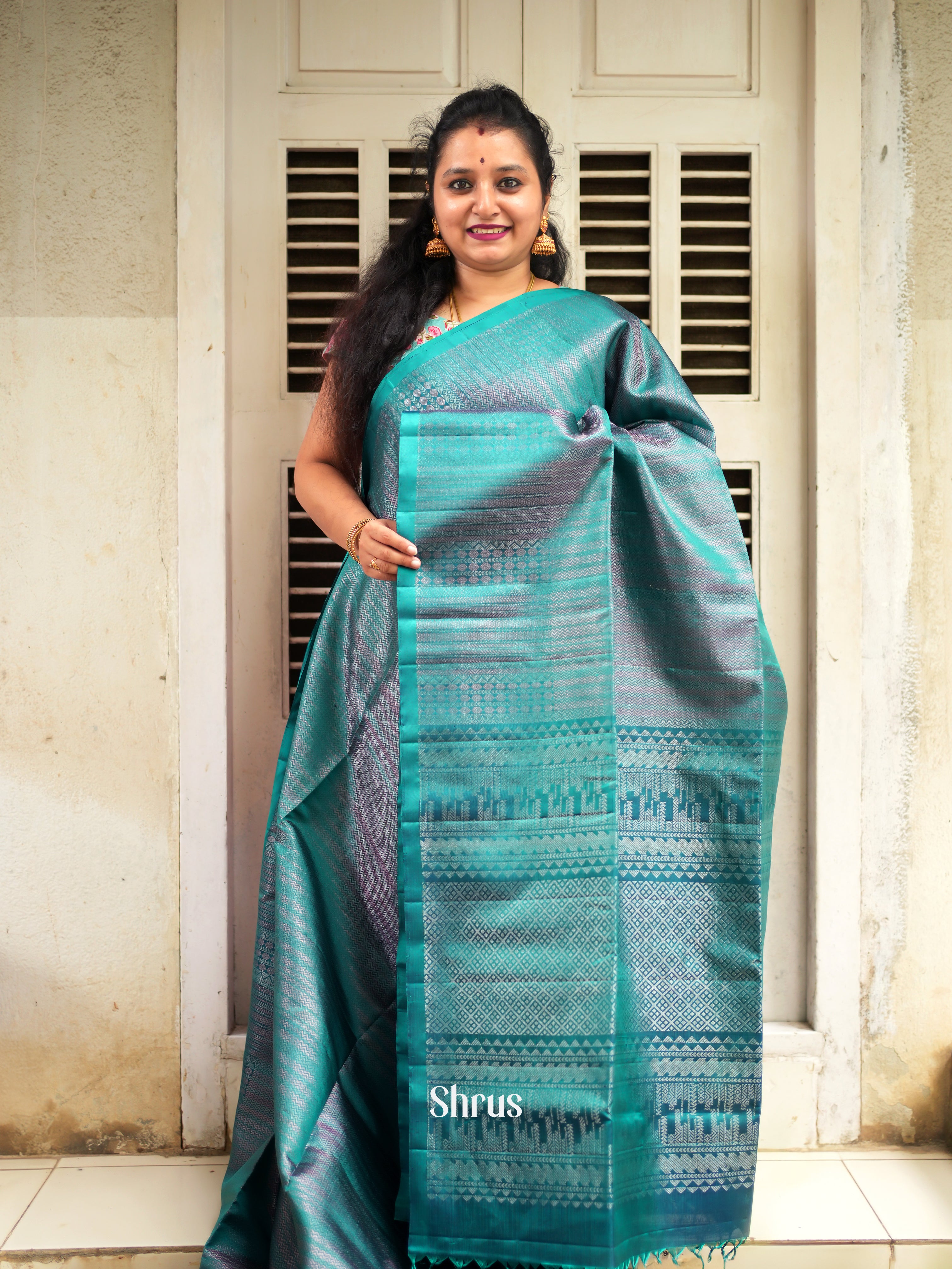Green(Single Tone) - Soft Silk Saree - Shop on ShrusEternity.com