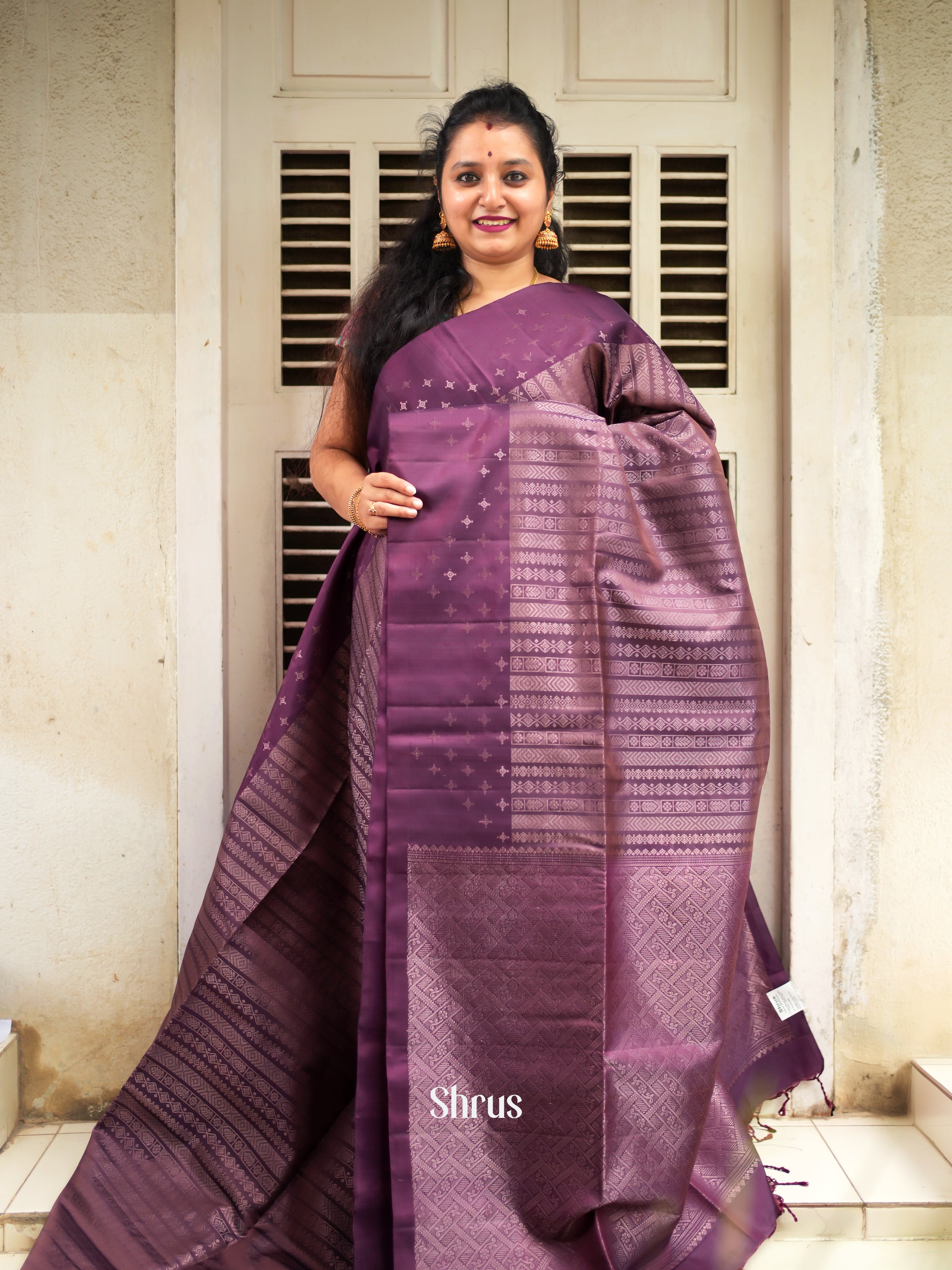 Purple(Single tone) - Soft Silk Saree - Shop on ShrusEternity.com
