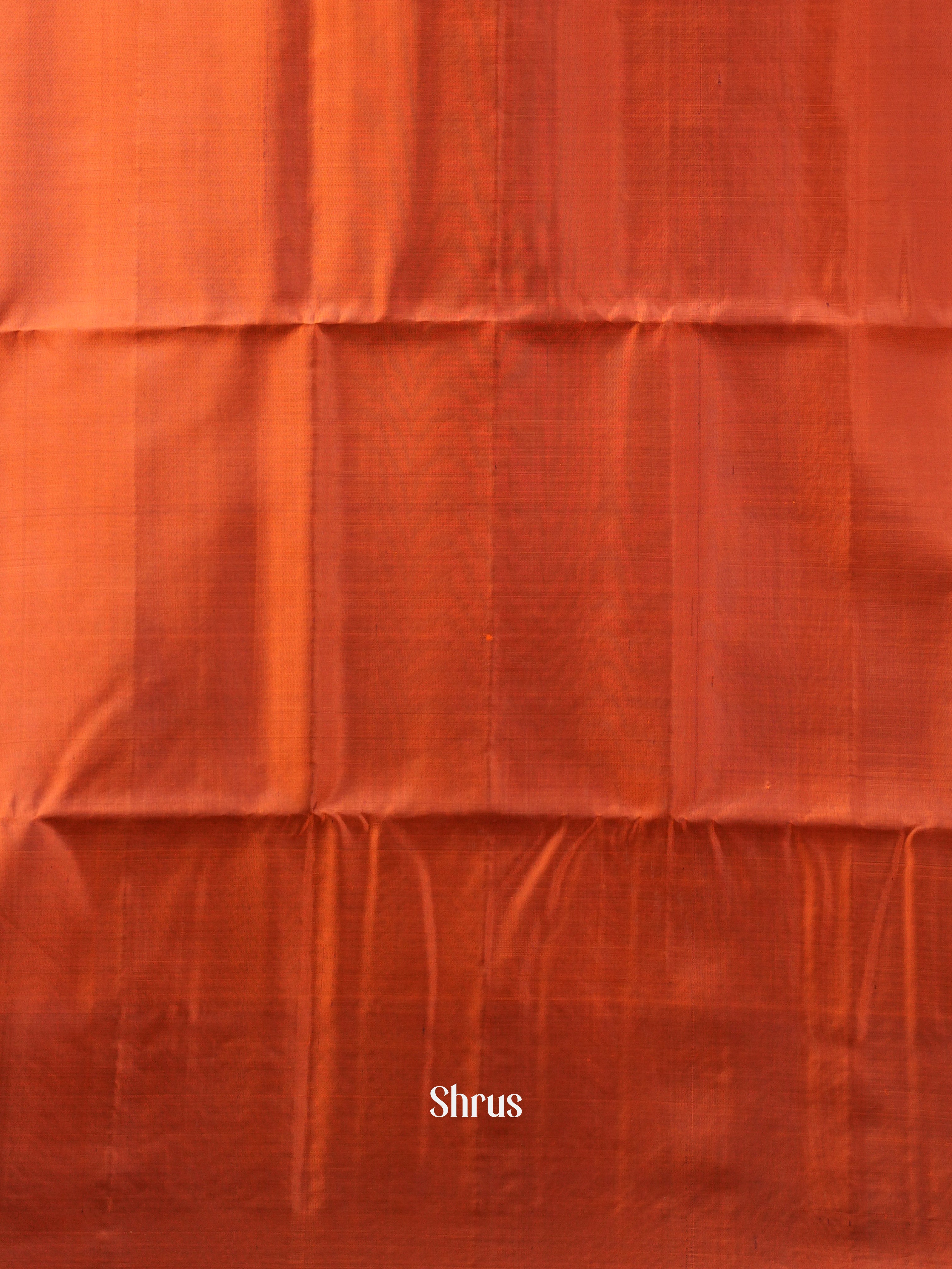 Maroon & Brick Orange - Soft Silk Saree - Shop on ShrusEternity.com