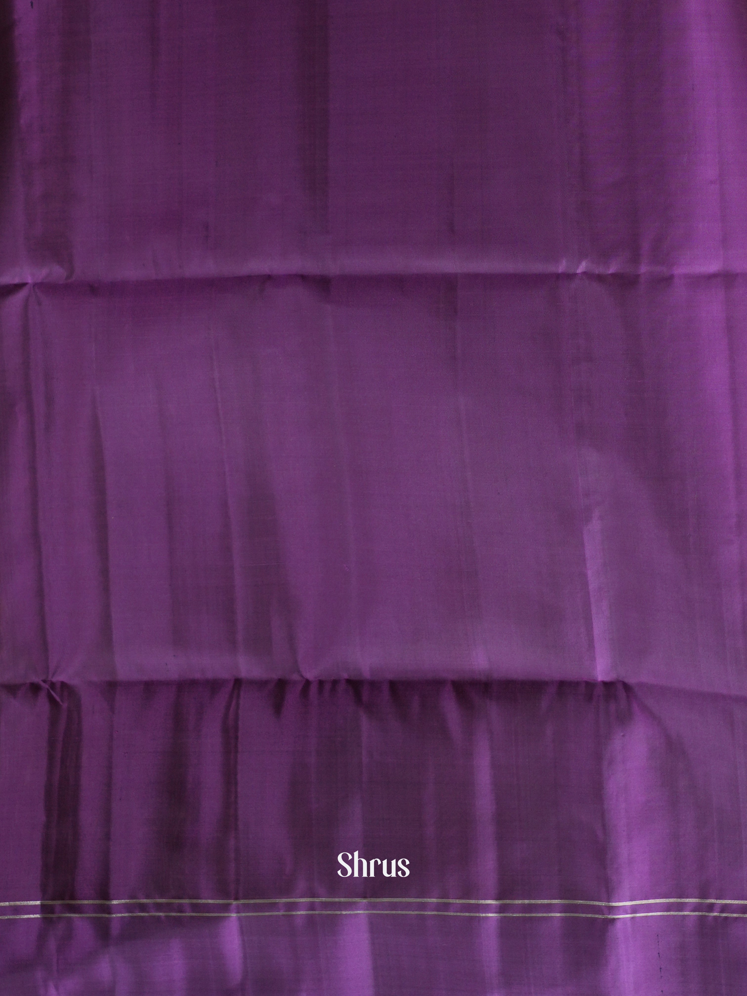 Mehandi Green & Purple - Soft Silk Saree - Shop on ShrusEternity.com