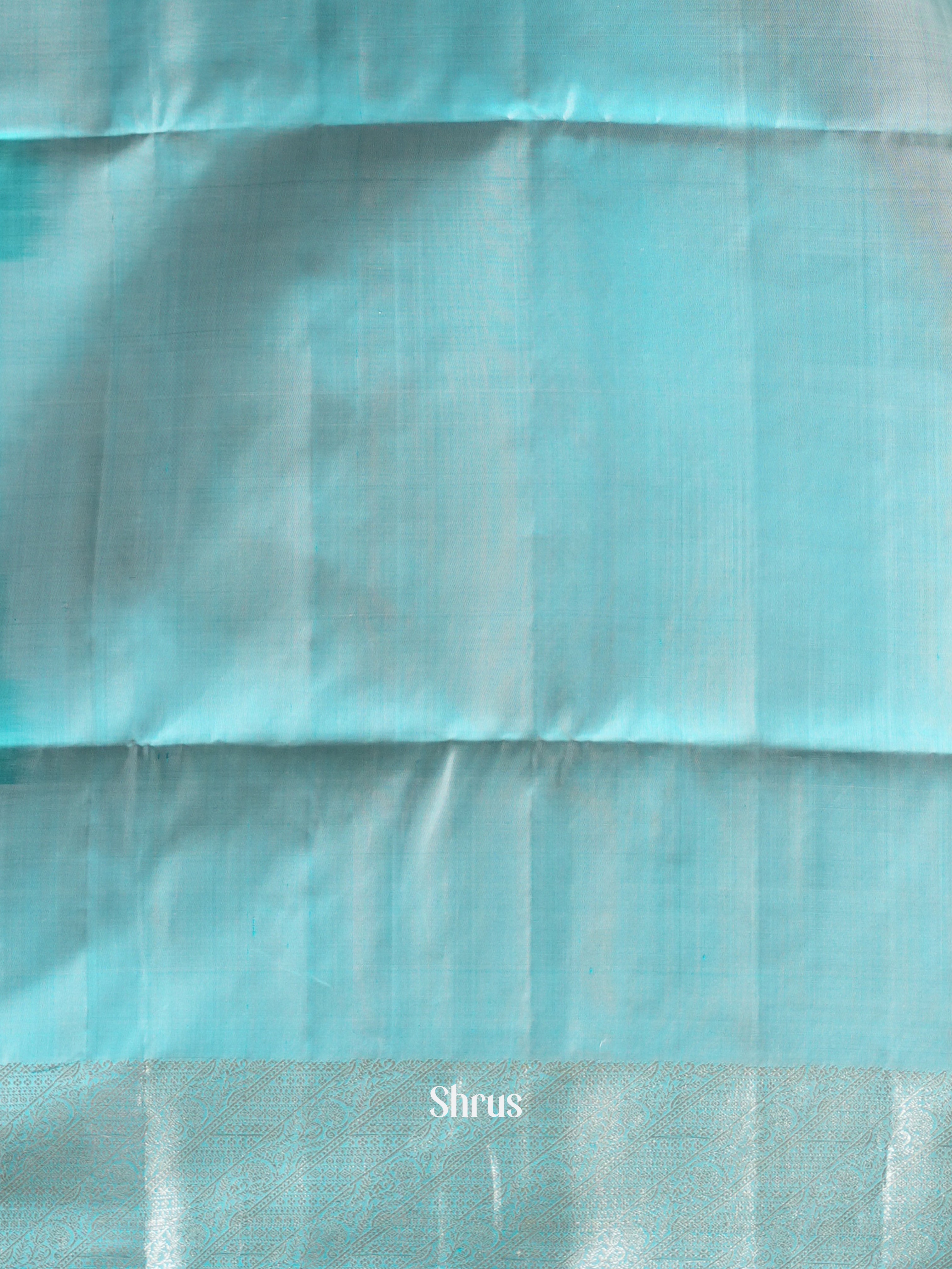Teal Blue - Soft Silk Saree - Shop on ShrusEternity.com