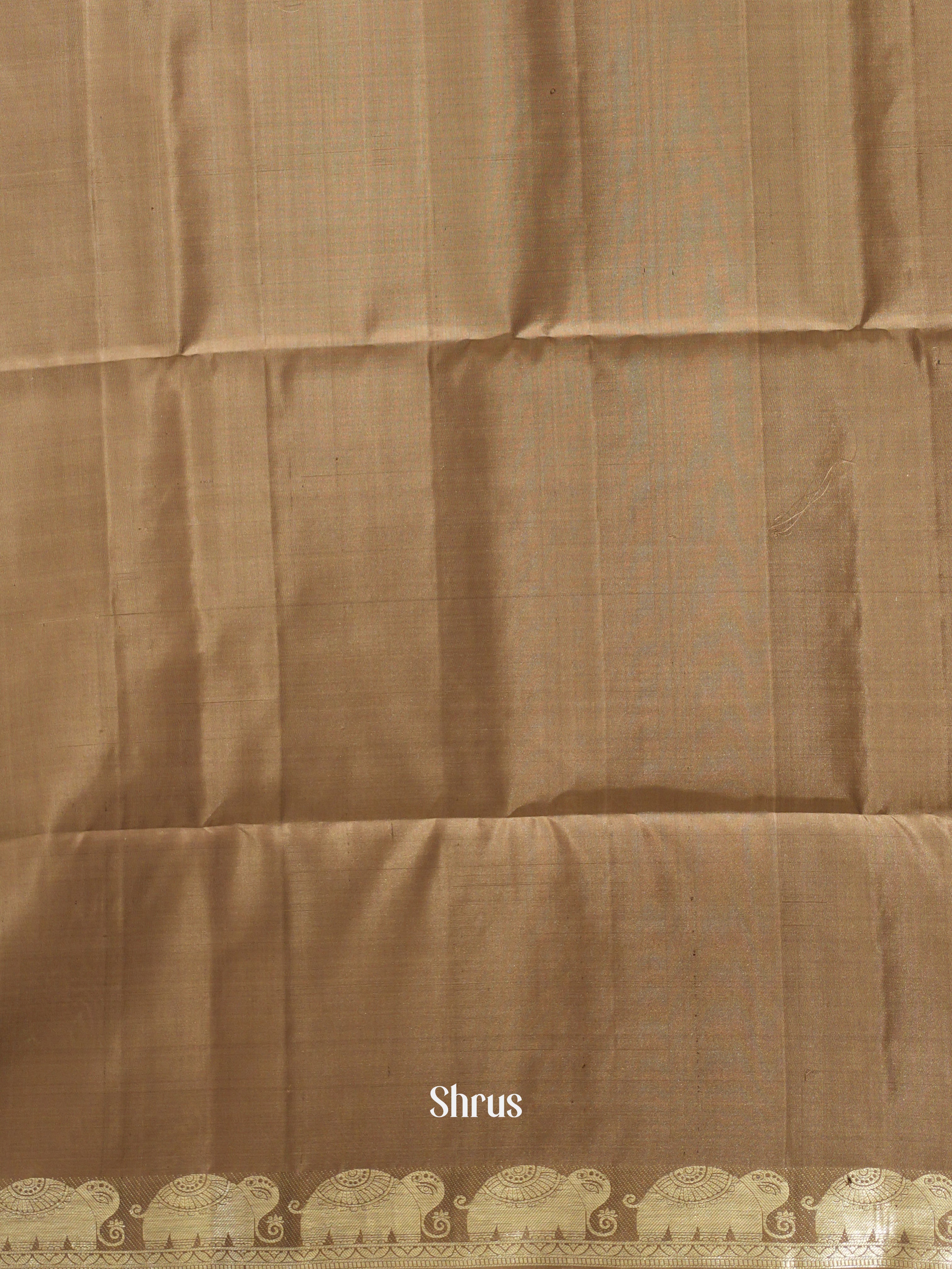 Dusty Brown(Single Tone)- Soft Silk Saree - Shop on ShrusEternity.com