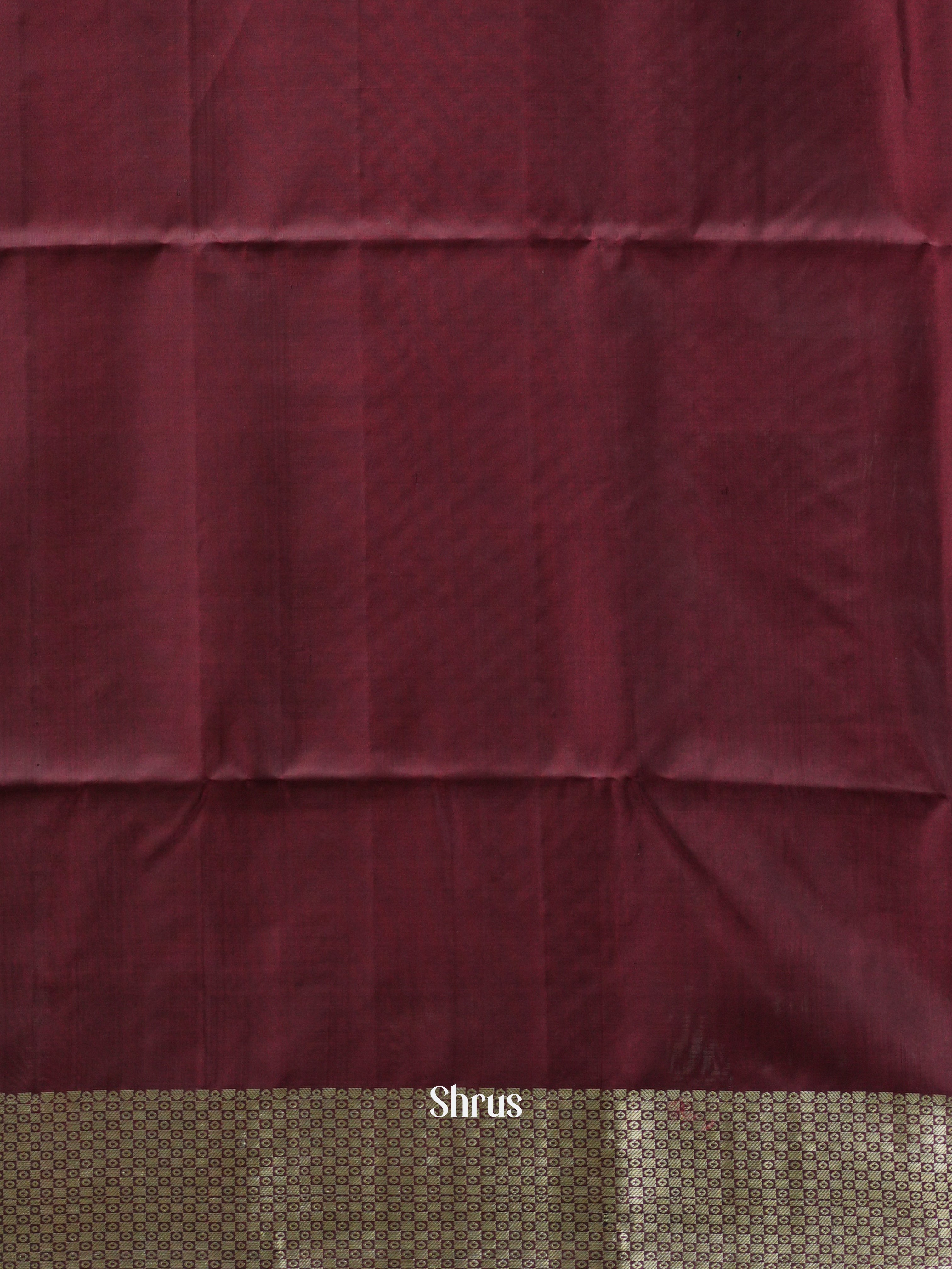 Green & Maroon - Soft Silk Saree-2