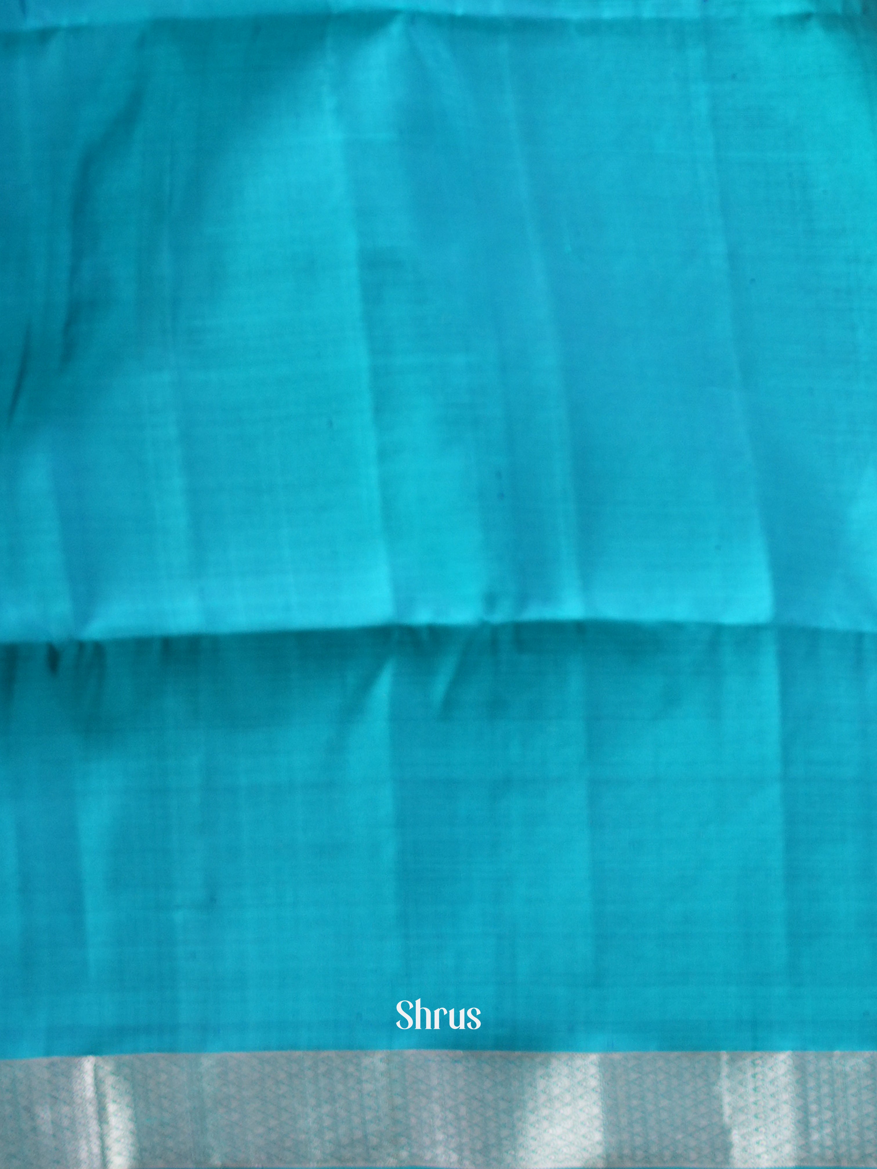 Teal Blue(Single tone) - Soft Silk Saree - Shop on ShrusEternity.com