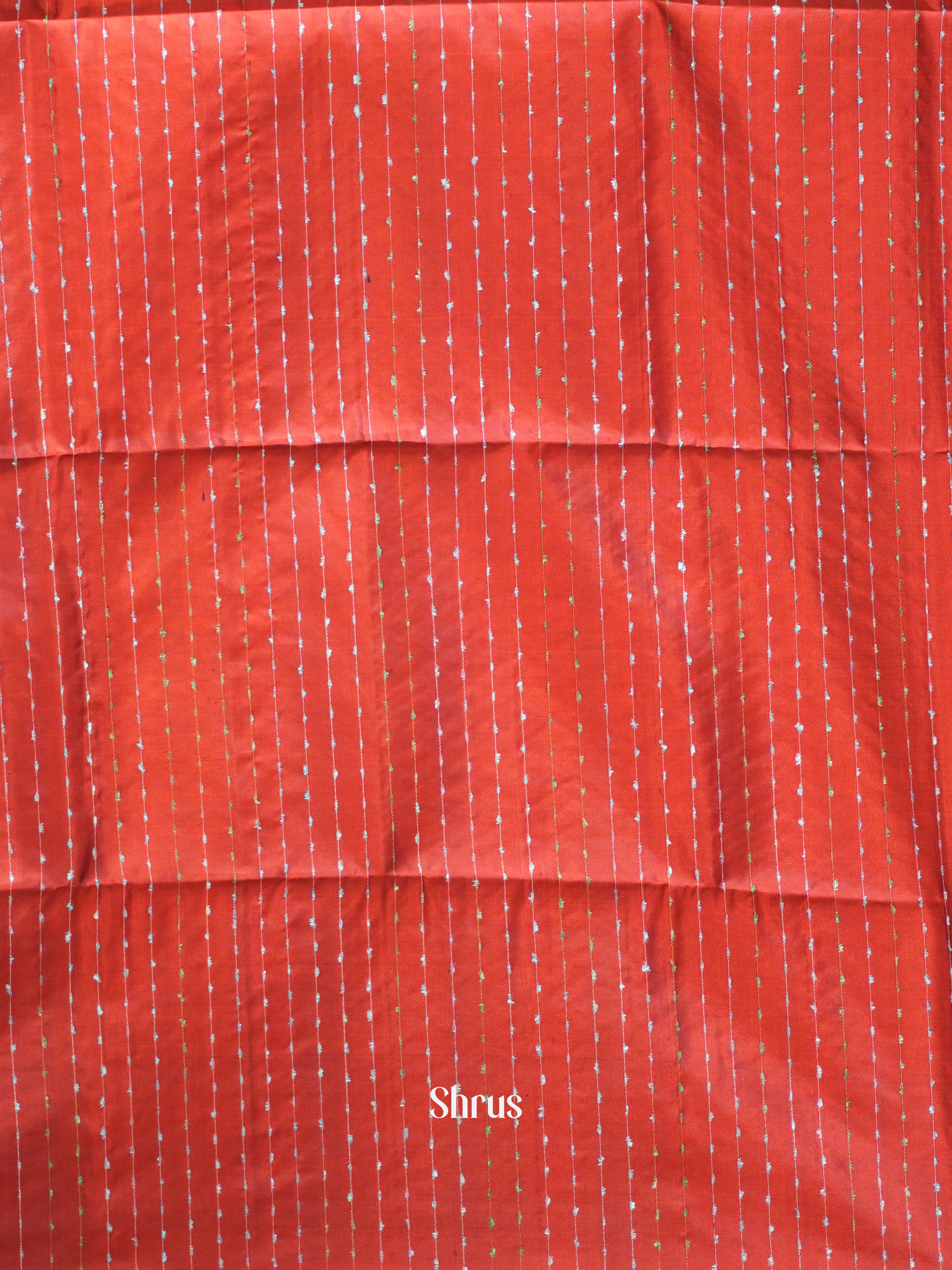 Red(Single Tone) - Soft Silk Saree - Shop on ShrusEternity.com