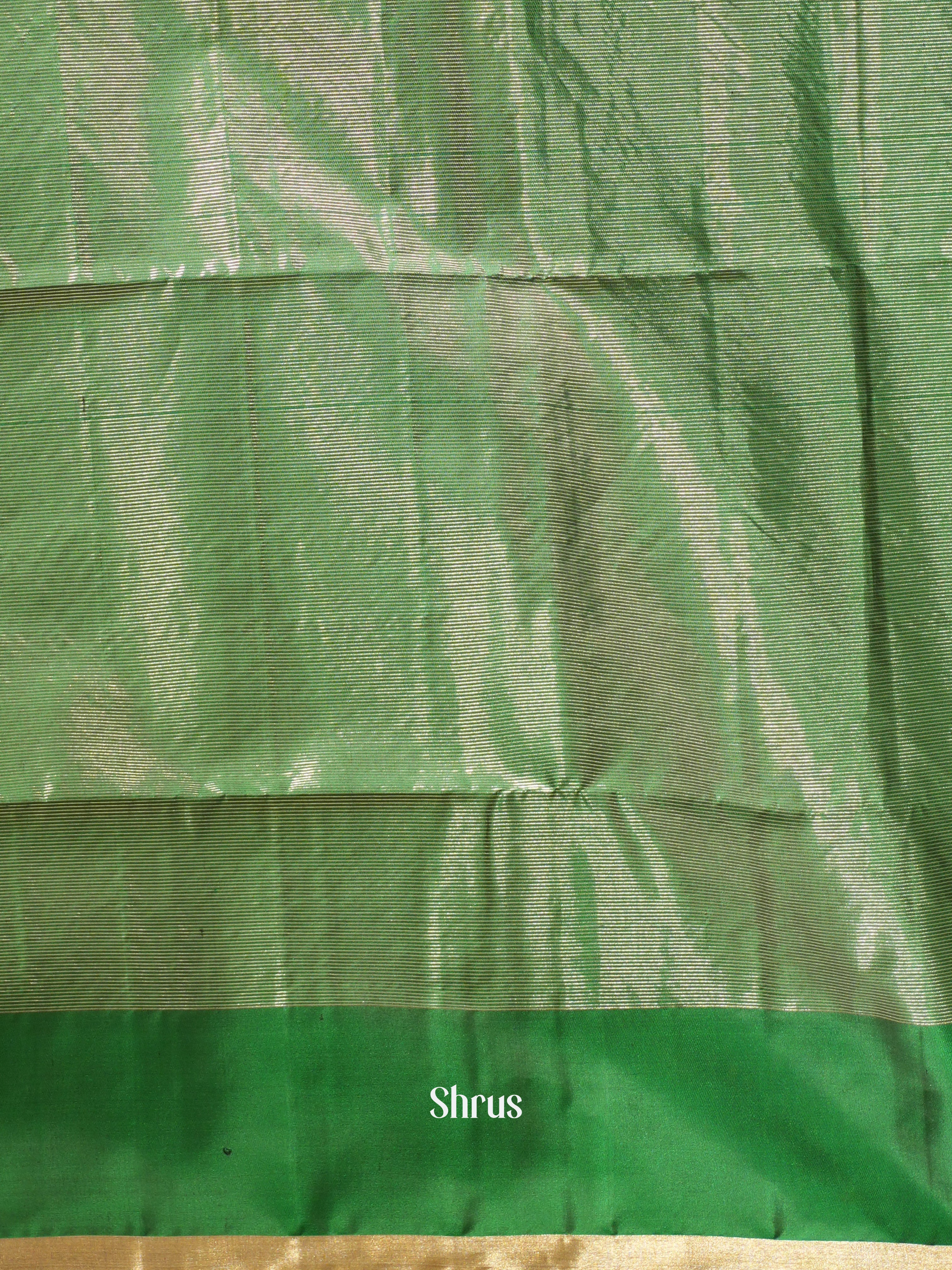 Purple & Green - Soft Silk Saree-2