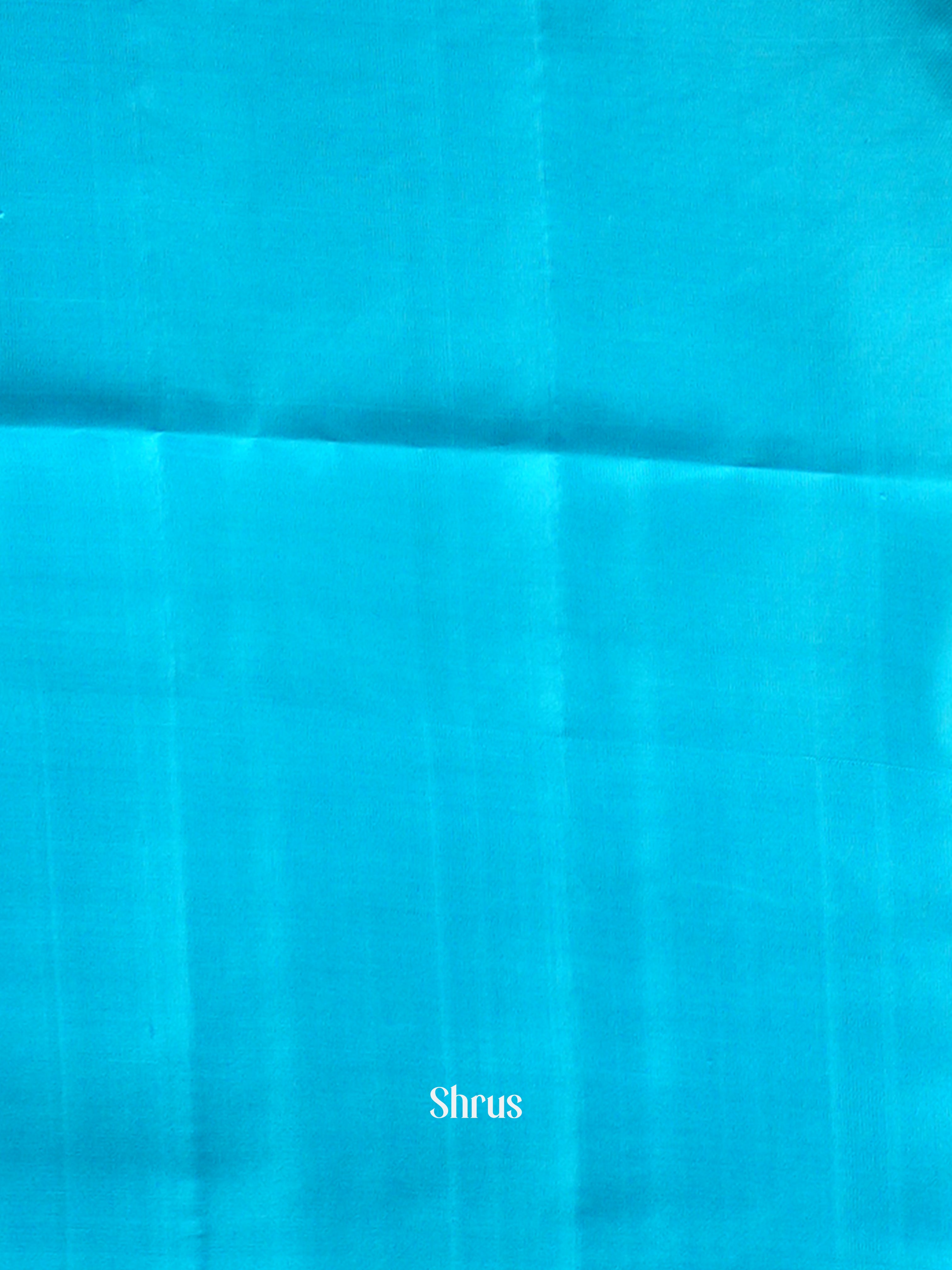 Orange & Blue - Soft Silk Saree - Shop on ShrusEternity.com