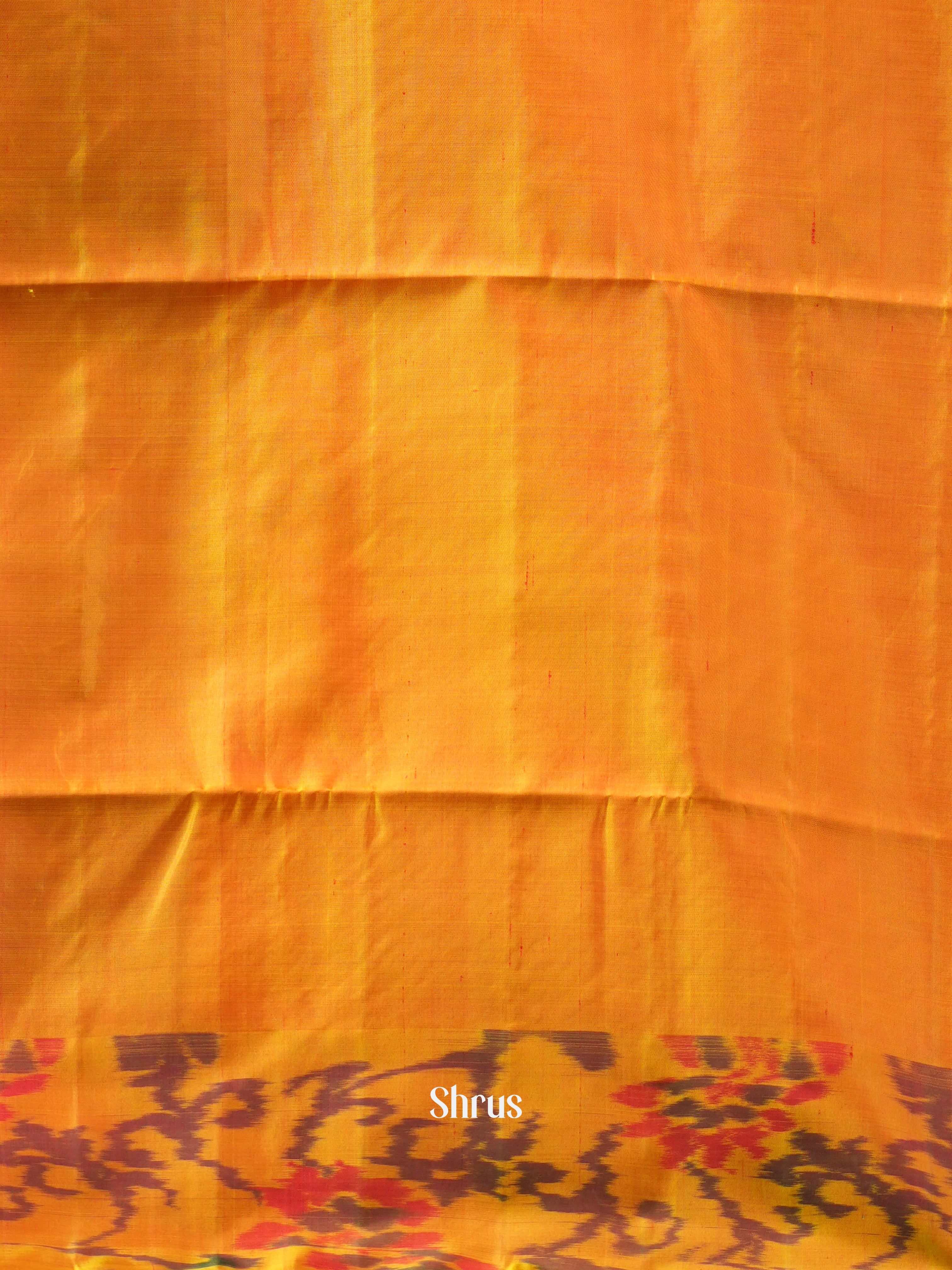 Green & Mustard - Soft Silk Saree - Shop on ShrusEternity.com
