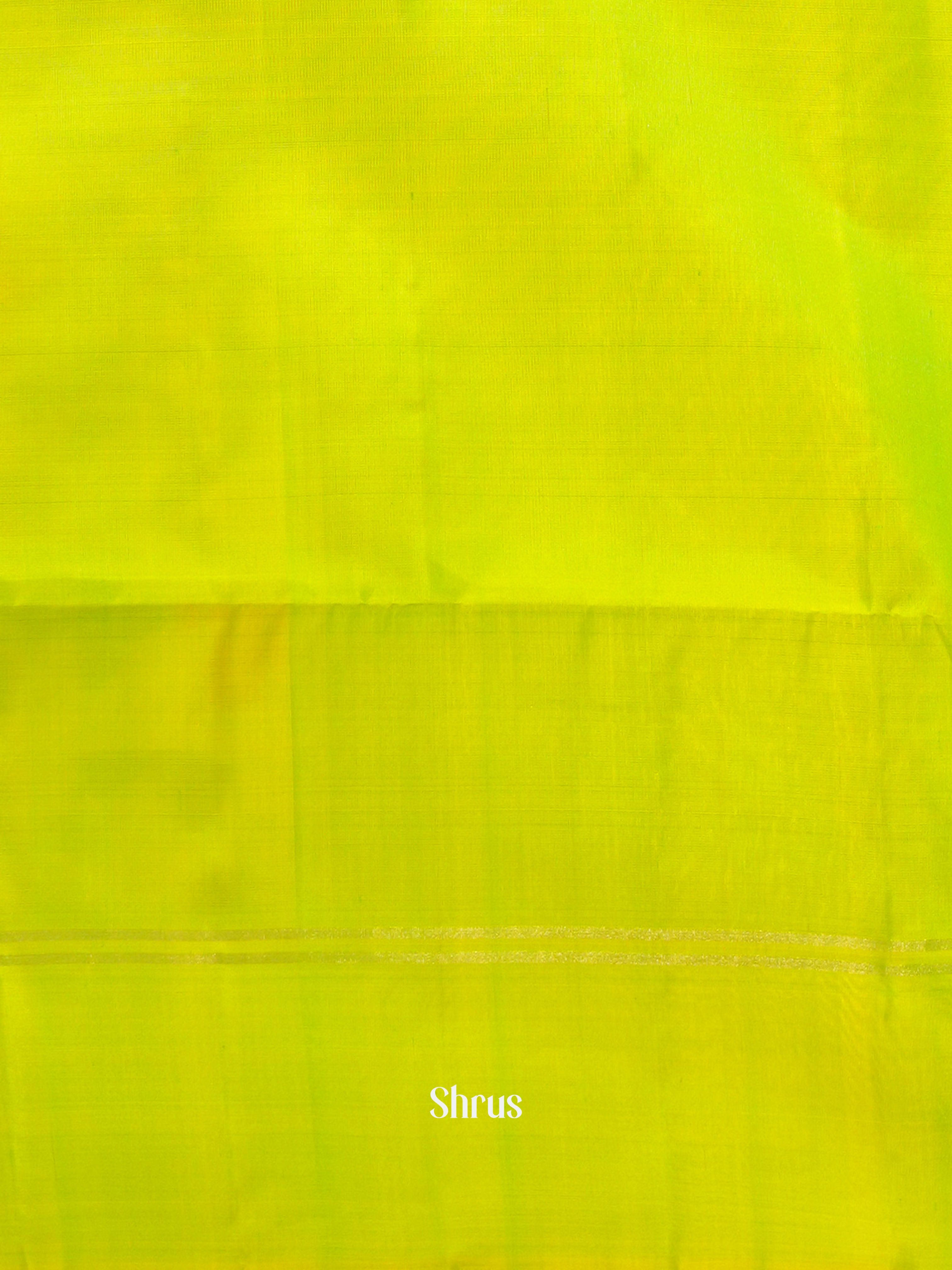 Cream & Green - Soft Silk Saree - Shop on ShrusEternity.com