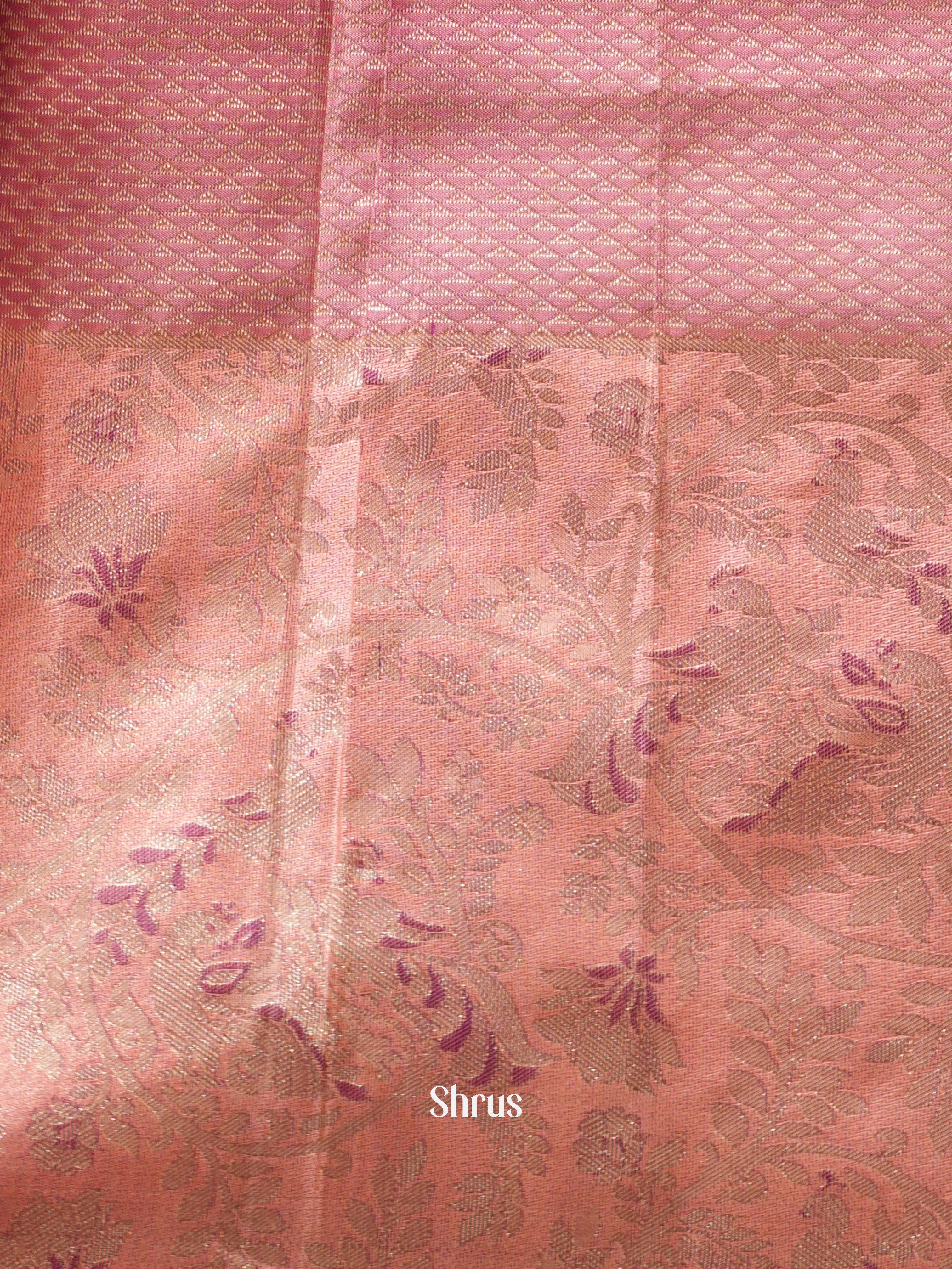 Enchanting Yellow and Pink Kanchipuram silk Saree Adorned With Beautifully Woven Floral Motifs-2