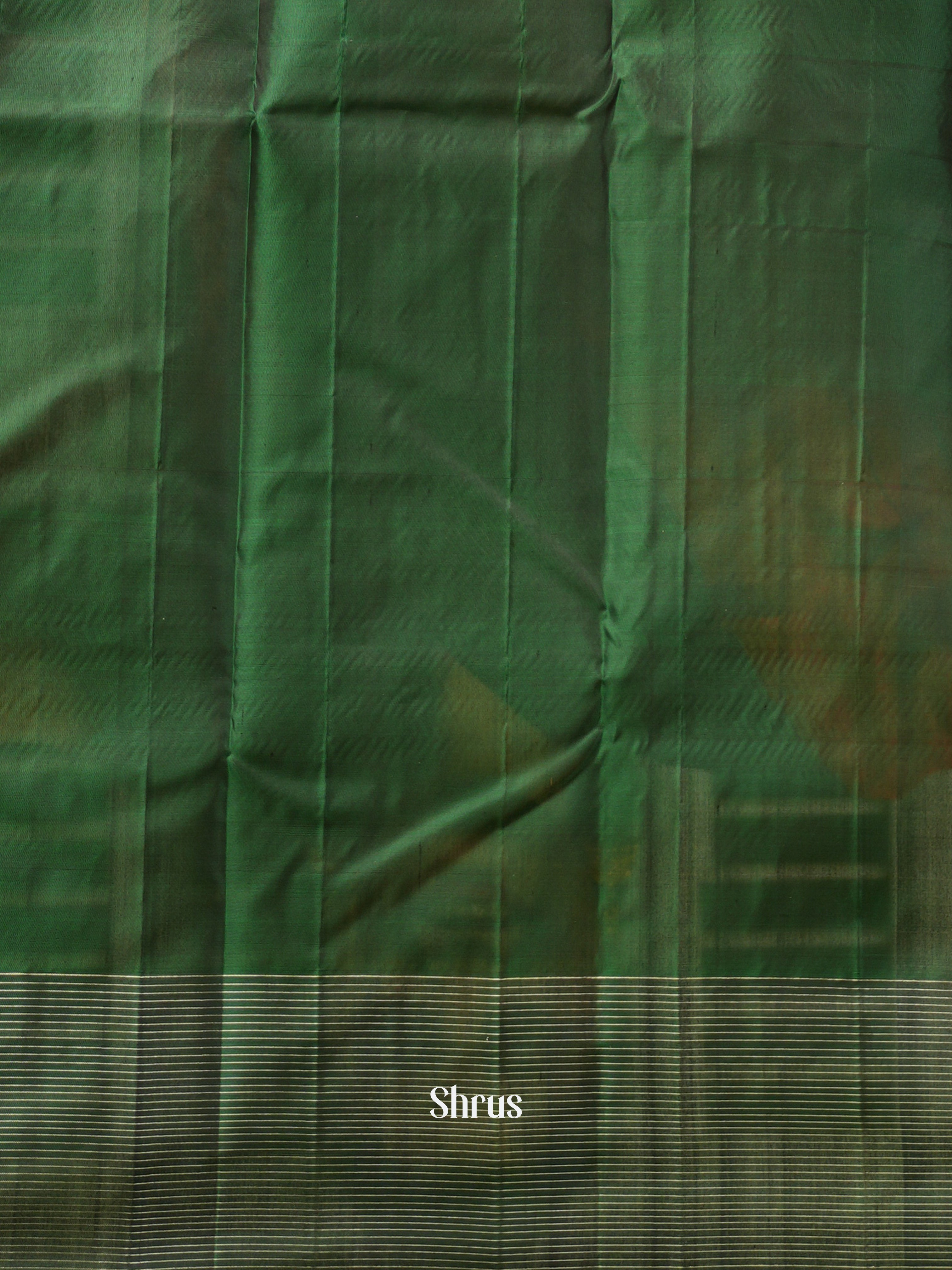 Red & Green - Soft Silk Saree - Shop on ShrusEternity.com
