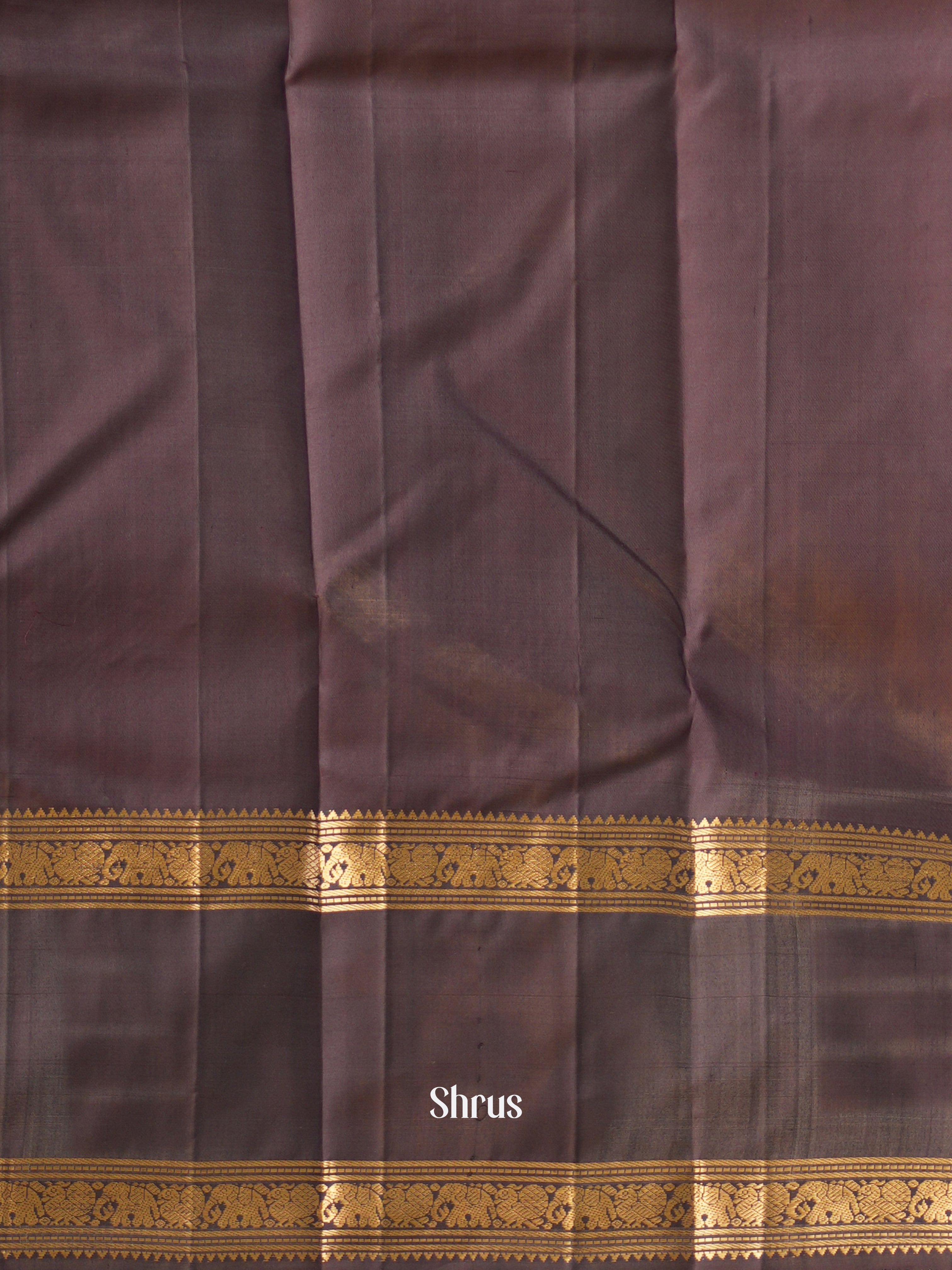 Mambazha Yellow & Brown - Soft Silk Saree - Shop on ShrusEternity.com