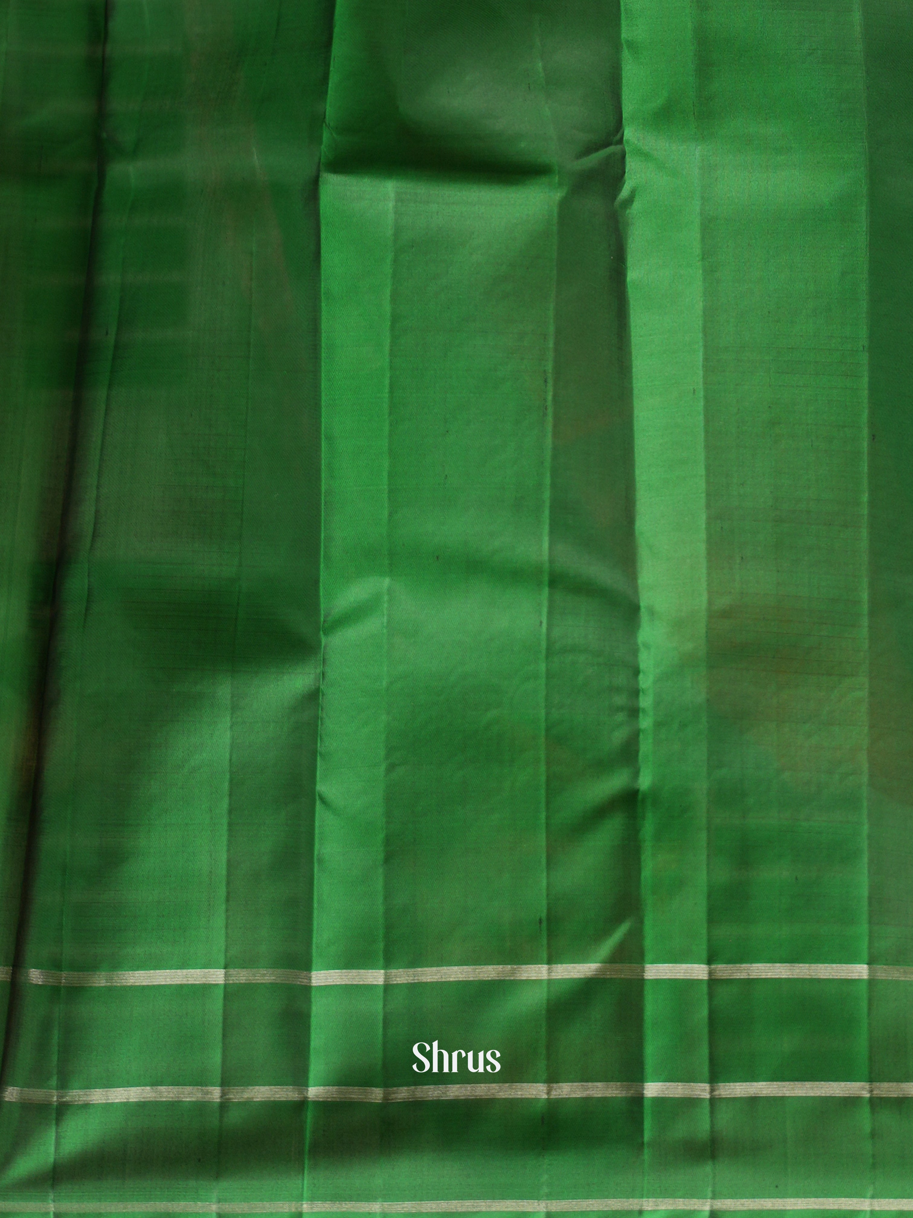 Red & Green - Soft Silk Saree - Shop on ShrusEternity.com