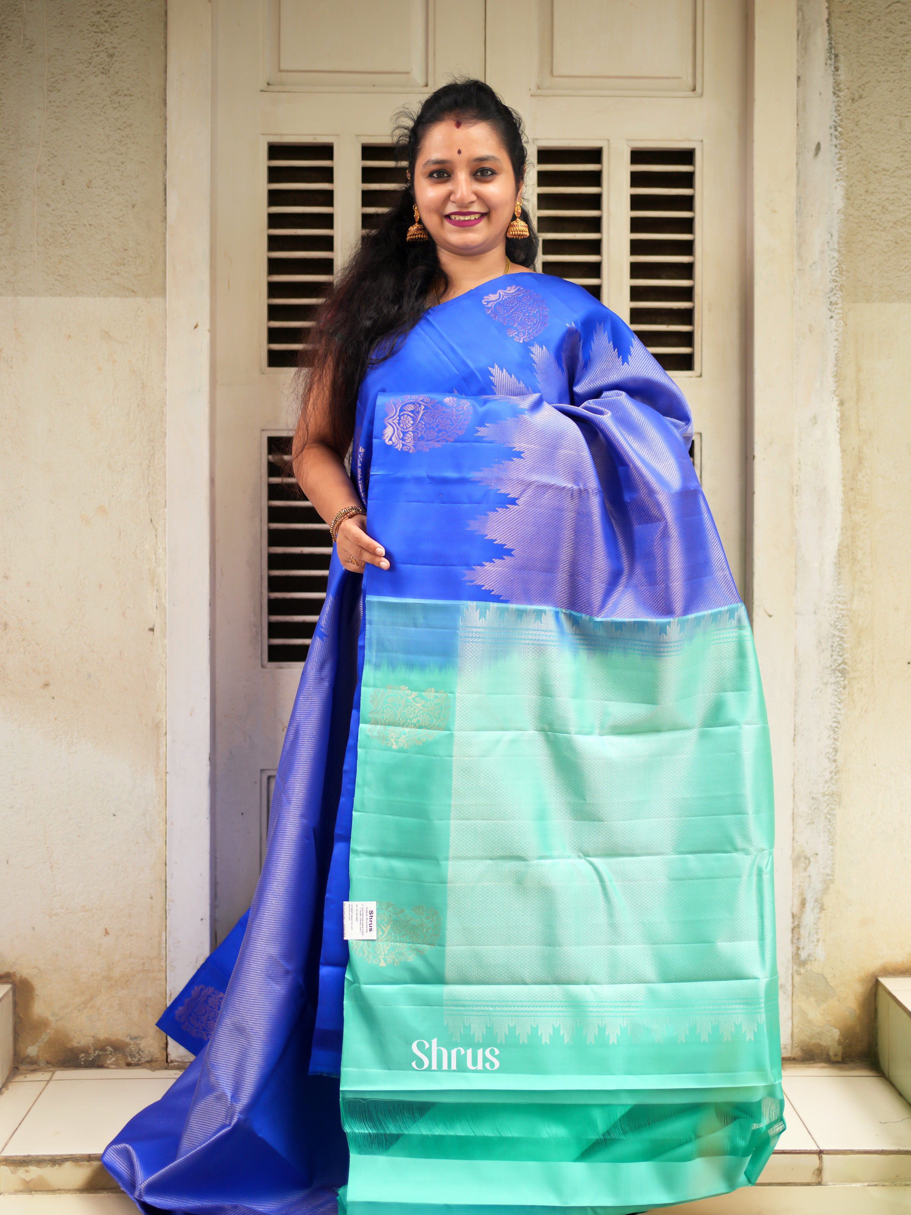 Purple & Teal Green- Soft Silk - Shop on ShrusEternity.com