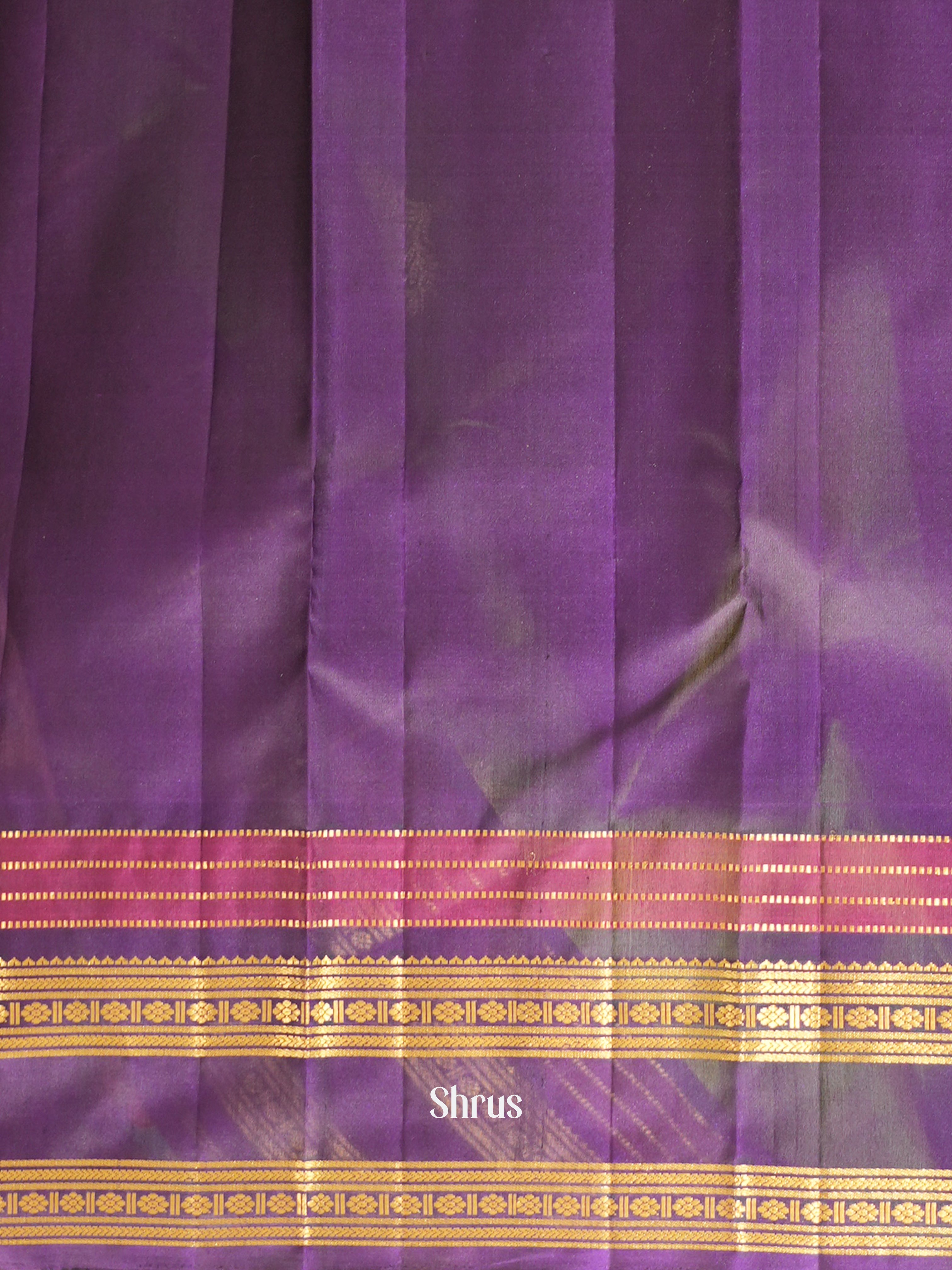 Light Green & Purple - Soft Silk Saree - Shop on ShrusEternity.com