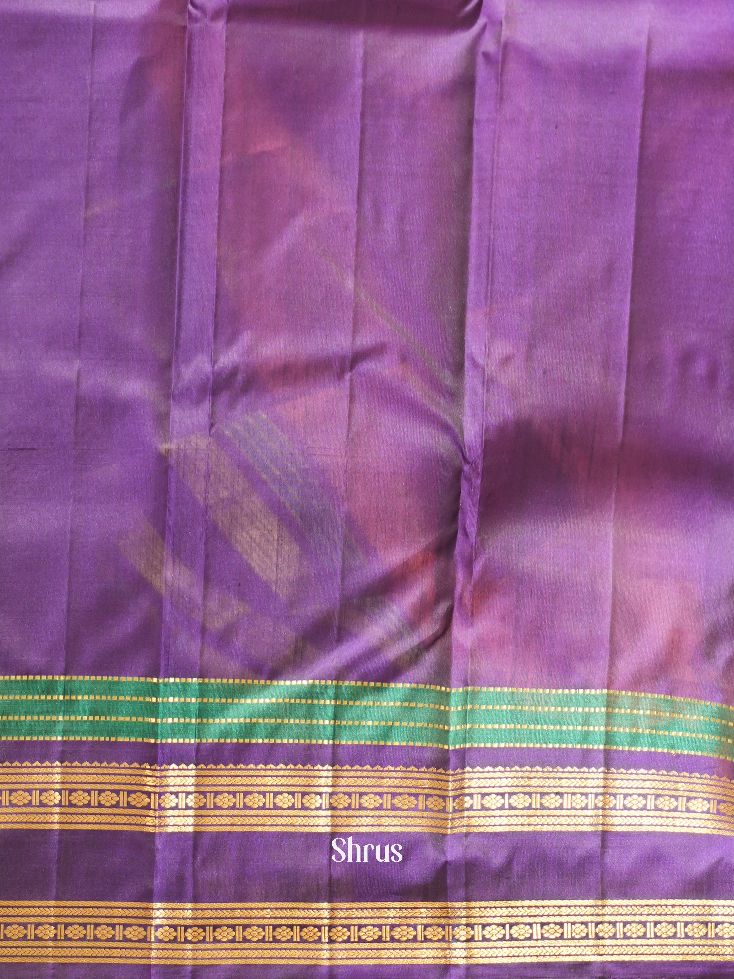 Red & Violet - Soft Silk Saree - Shop on ShrusEternity.com