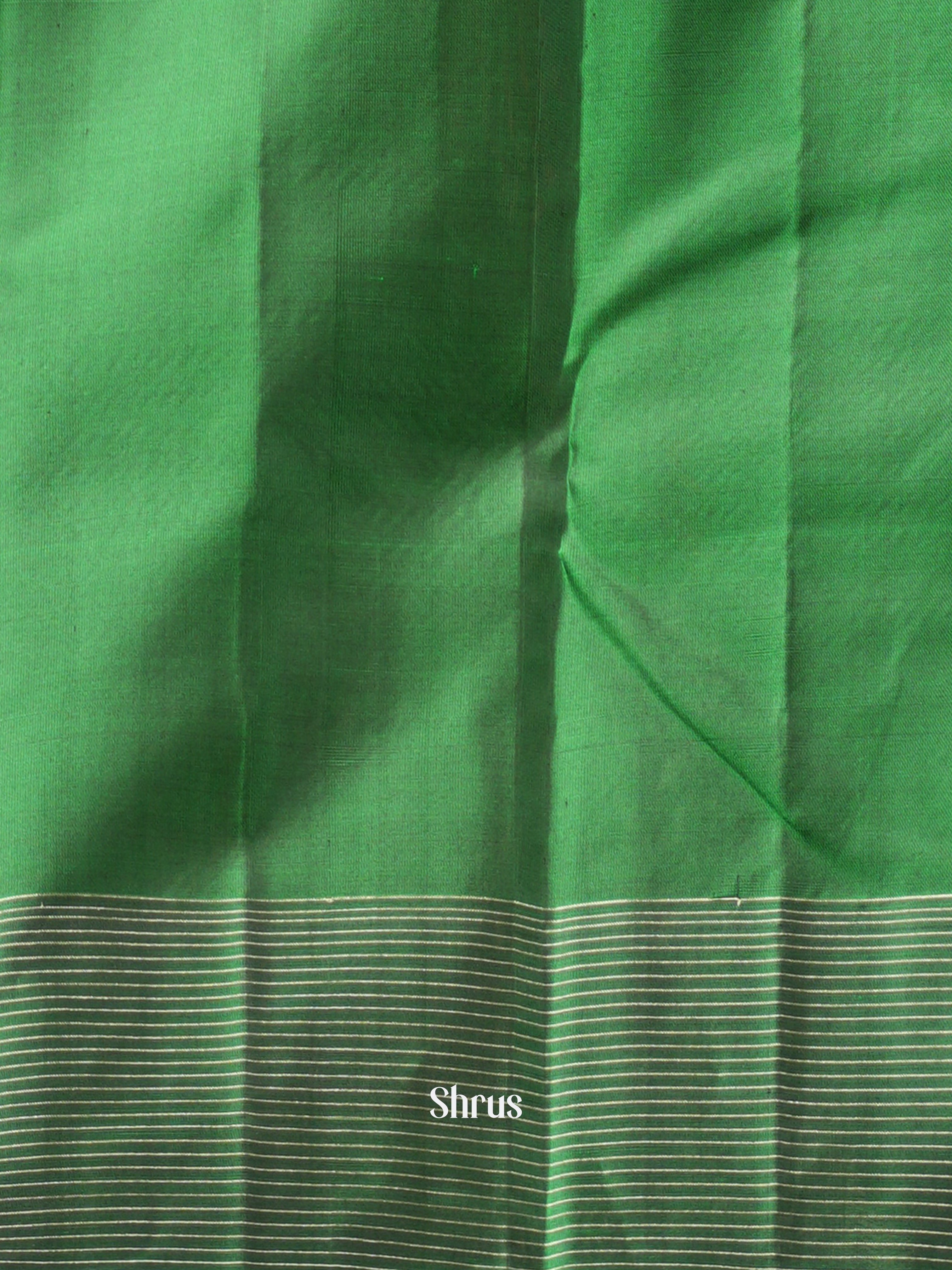 Red & Green - Soft Silk Saree - Shop on ShrusEternity.com