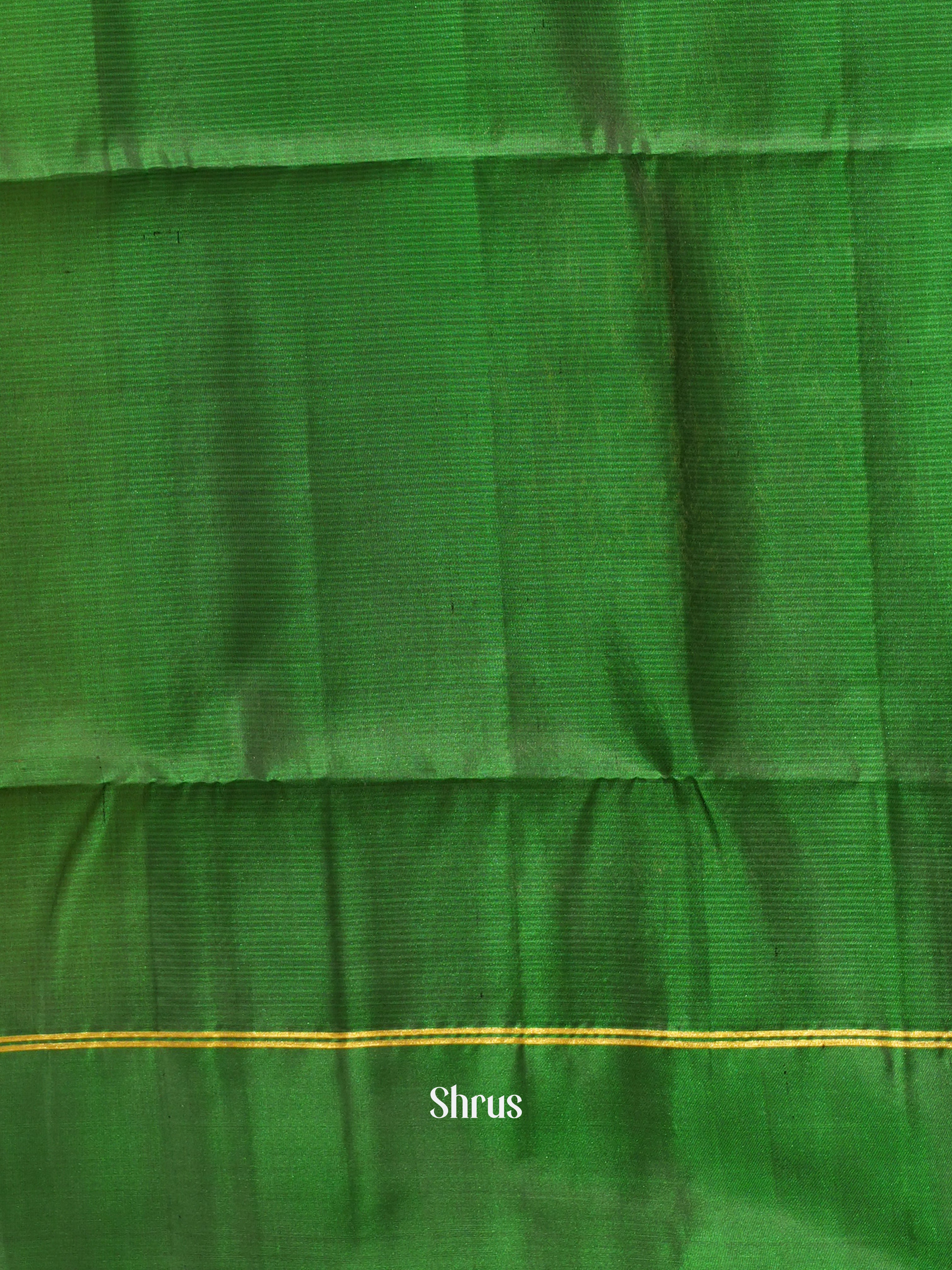 Light Green & Green - Soft Silk Saree - Shop on ShrusEternity.com