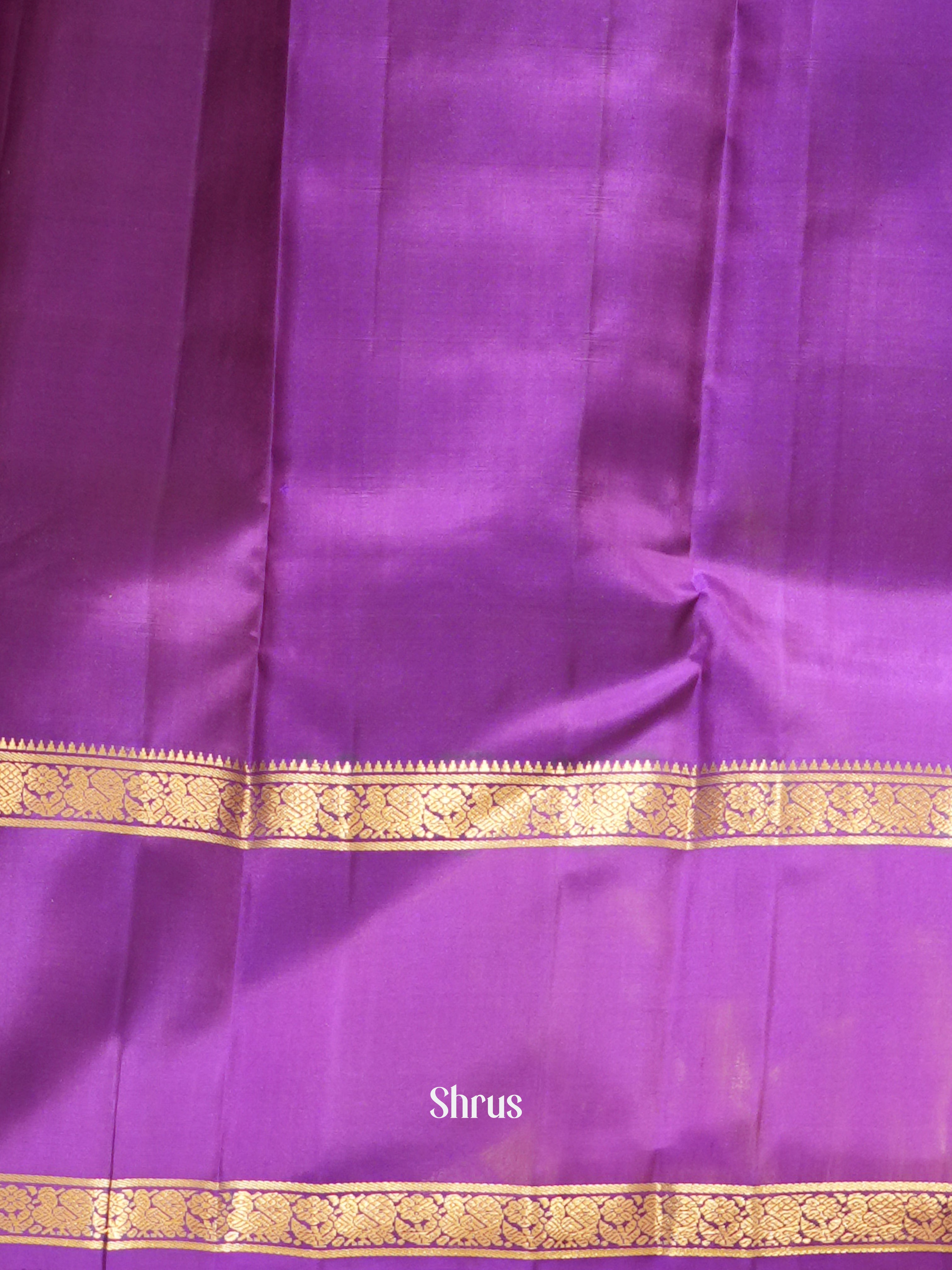 Orange & Purple - Soft Silk Saree - Shop on ShrusEternity.com