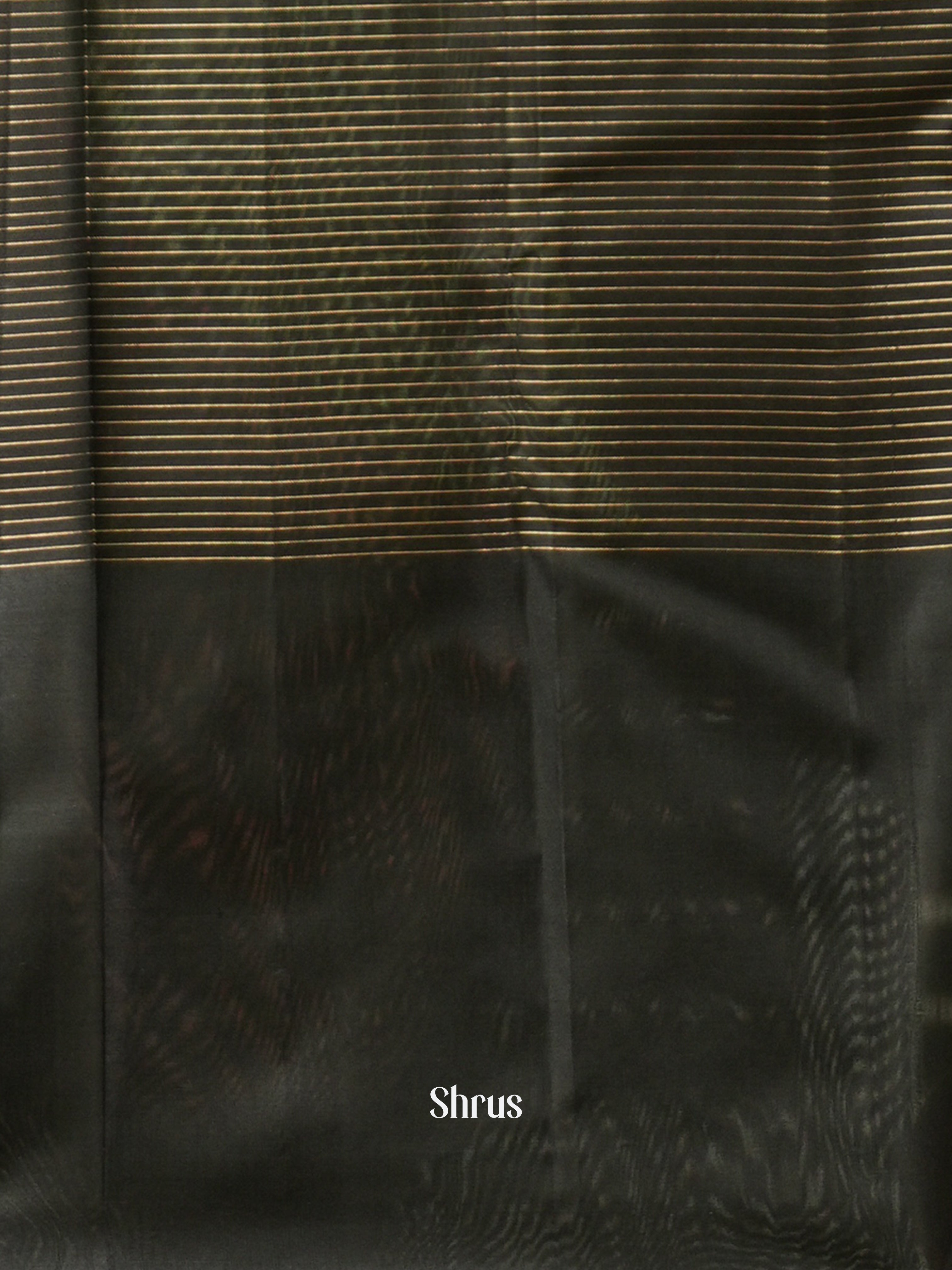 Green & Black - Soft Silk Saree - Shop on ShrusEternity.com