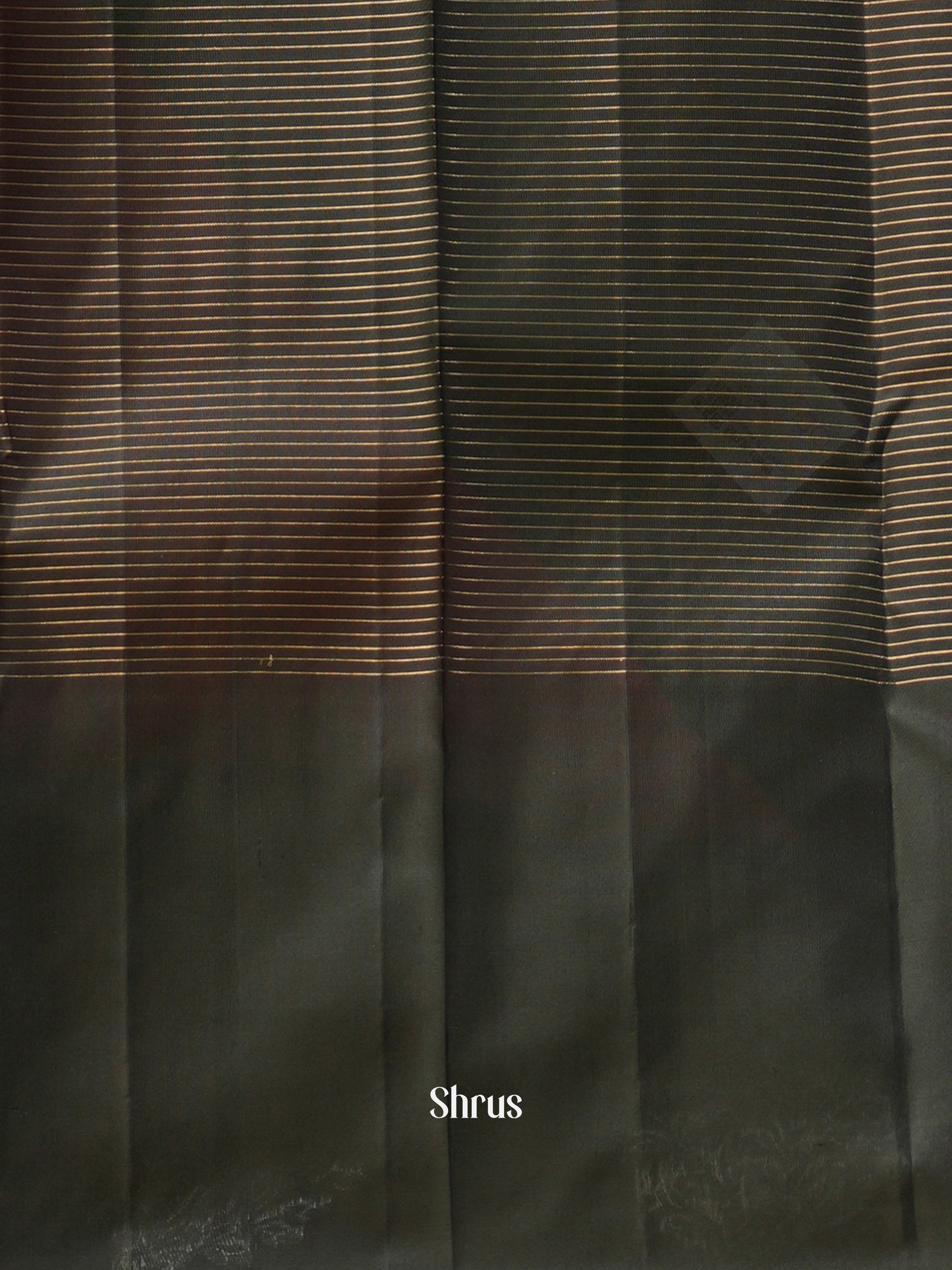 Orangish Pink & Black - Soft Silk Saree - Shop on ShrusEternity.com