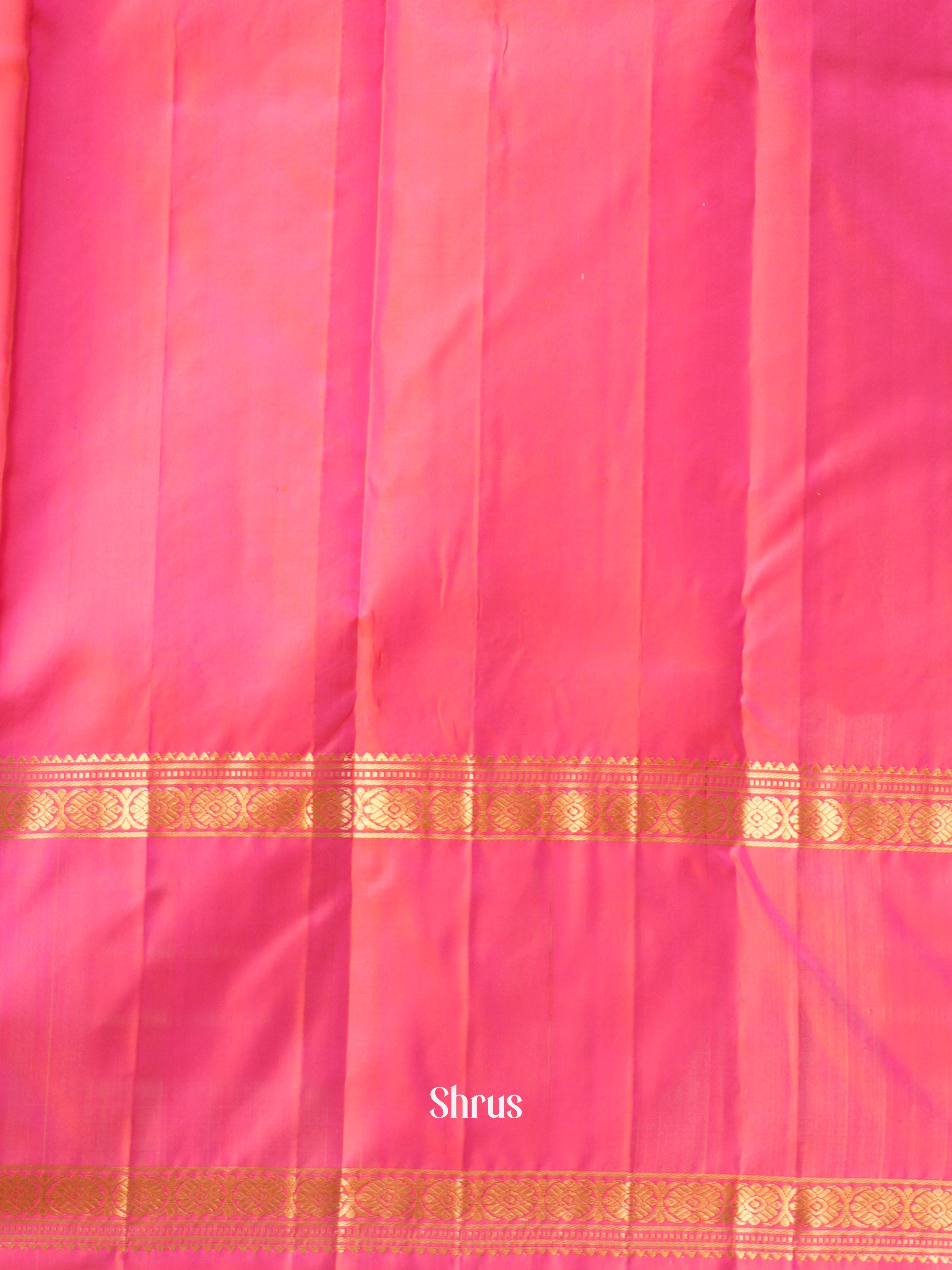 Green & Pink - Soft Silk Saree - Shop on ShrusEternity.com