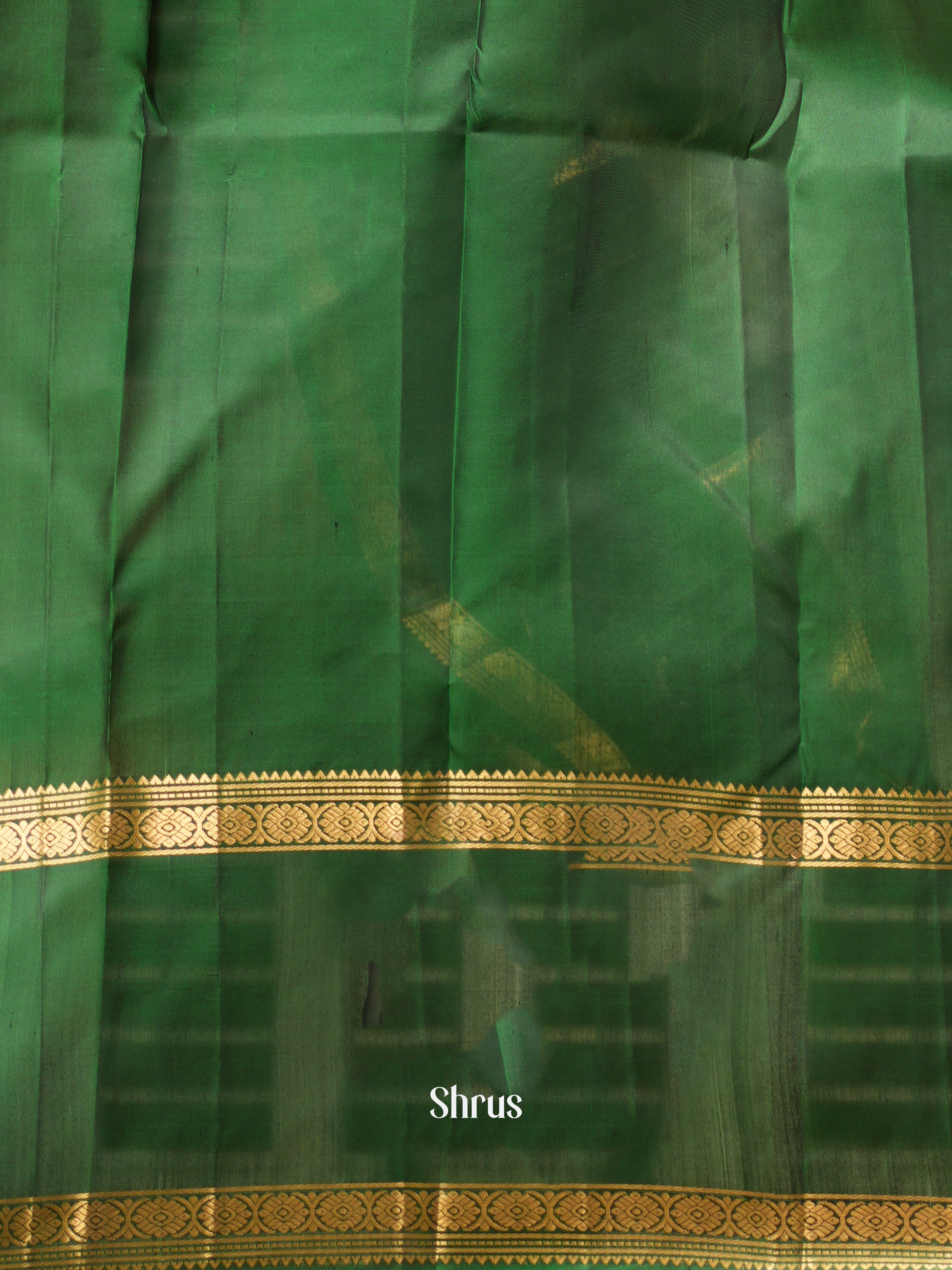Lime Green & Green - Soft Silk Saree - Shop on ShrusEternity.com