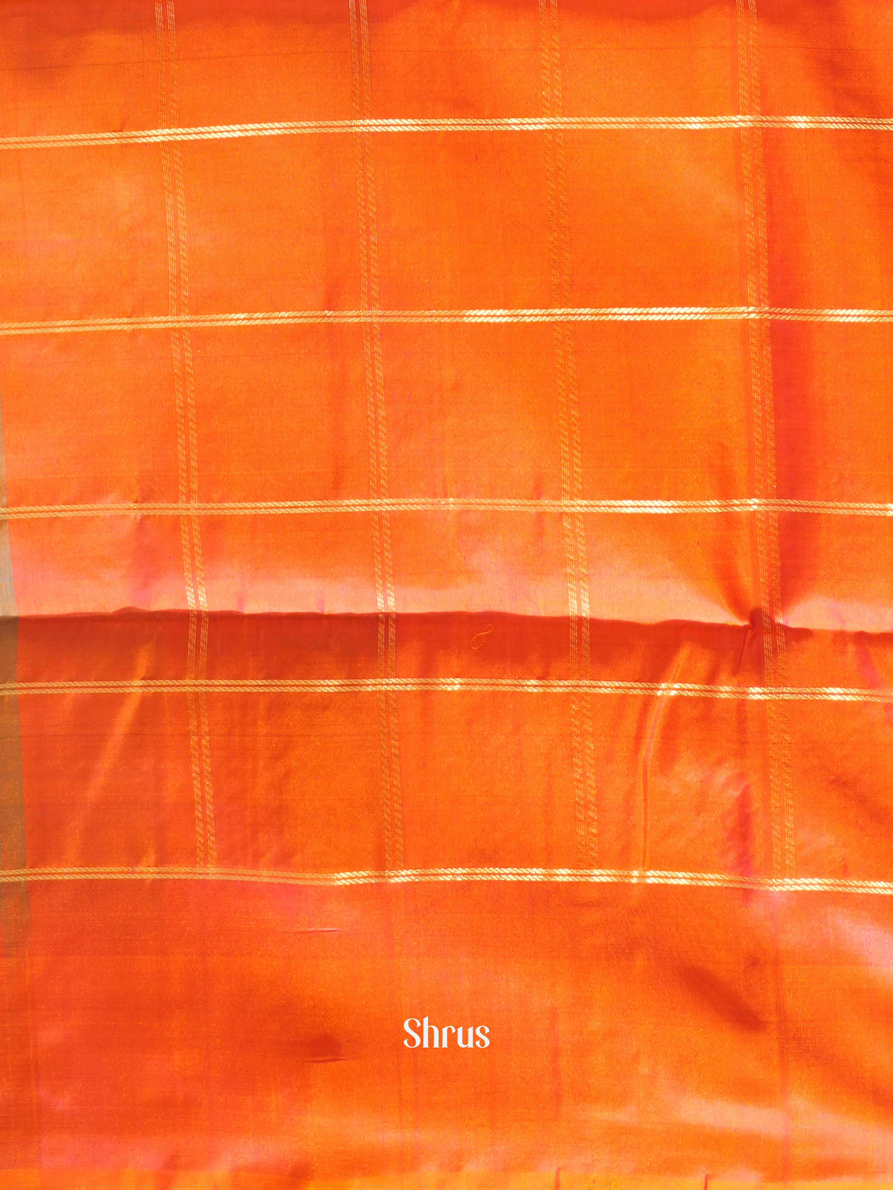 Teal & Orange - Soft Silk Saree - Shop on ShrusEternity.com