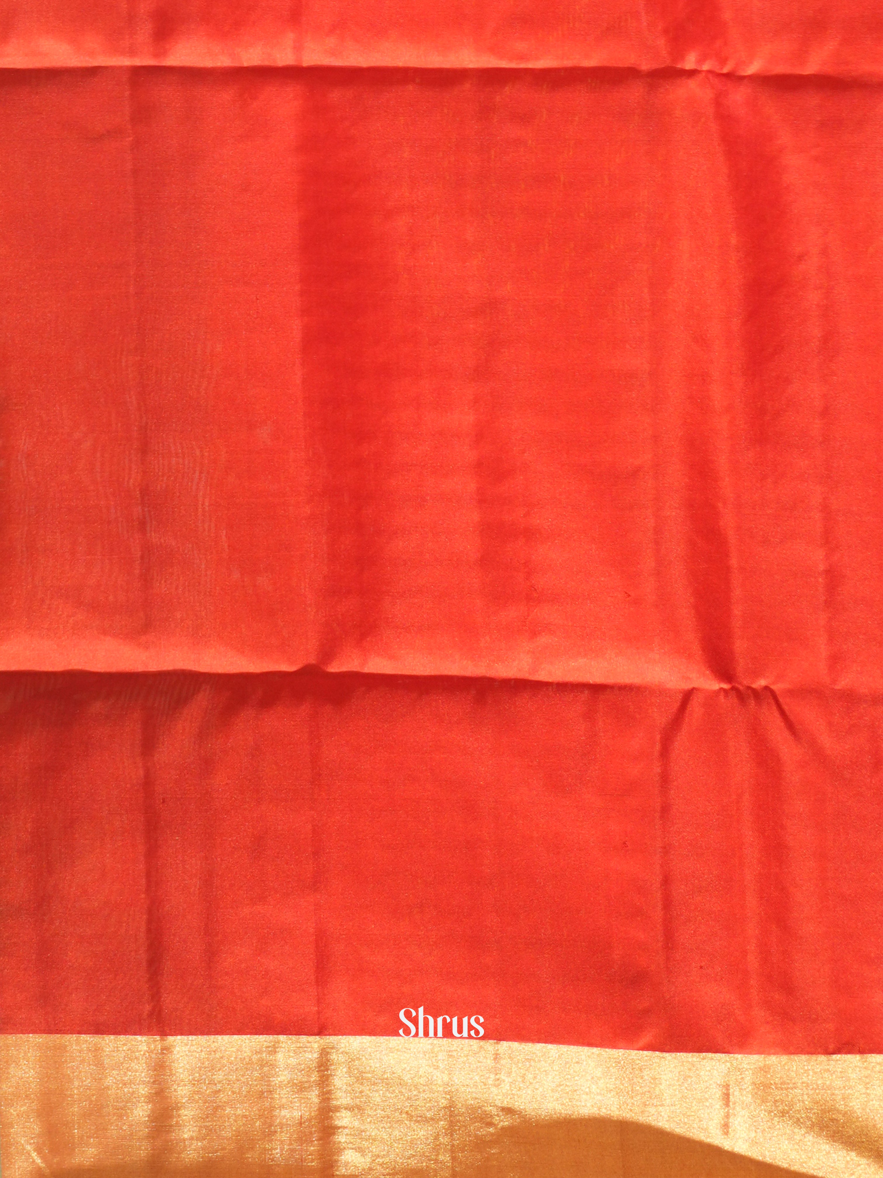 Blue & Red - Soft Silk Saree - Shop on ShrusEternity.com