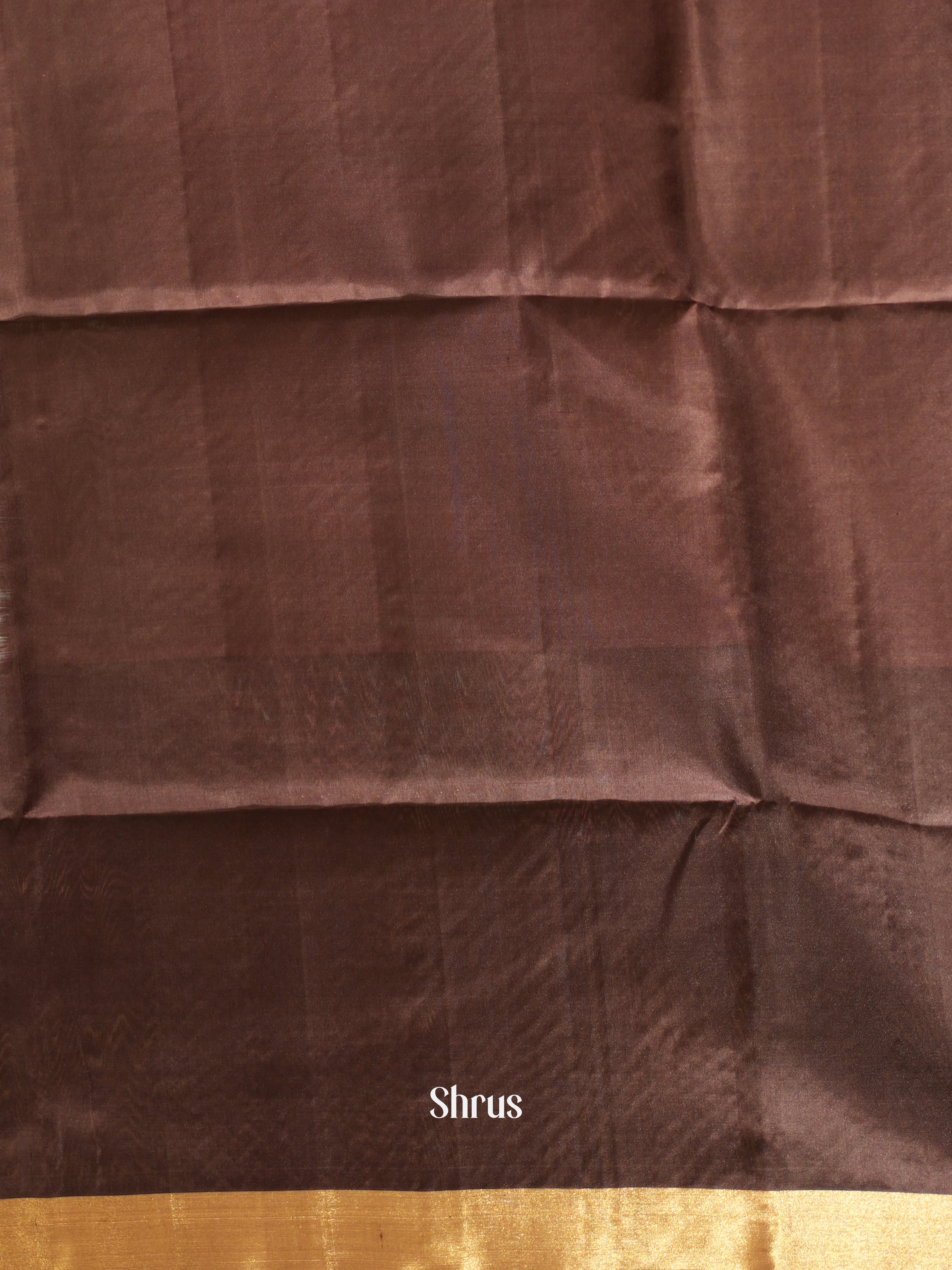Green & Brown - Soft Silk Saree - Shop on ShrusEternity.com