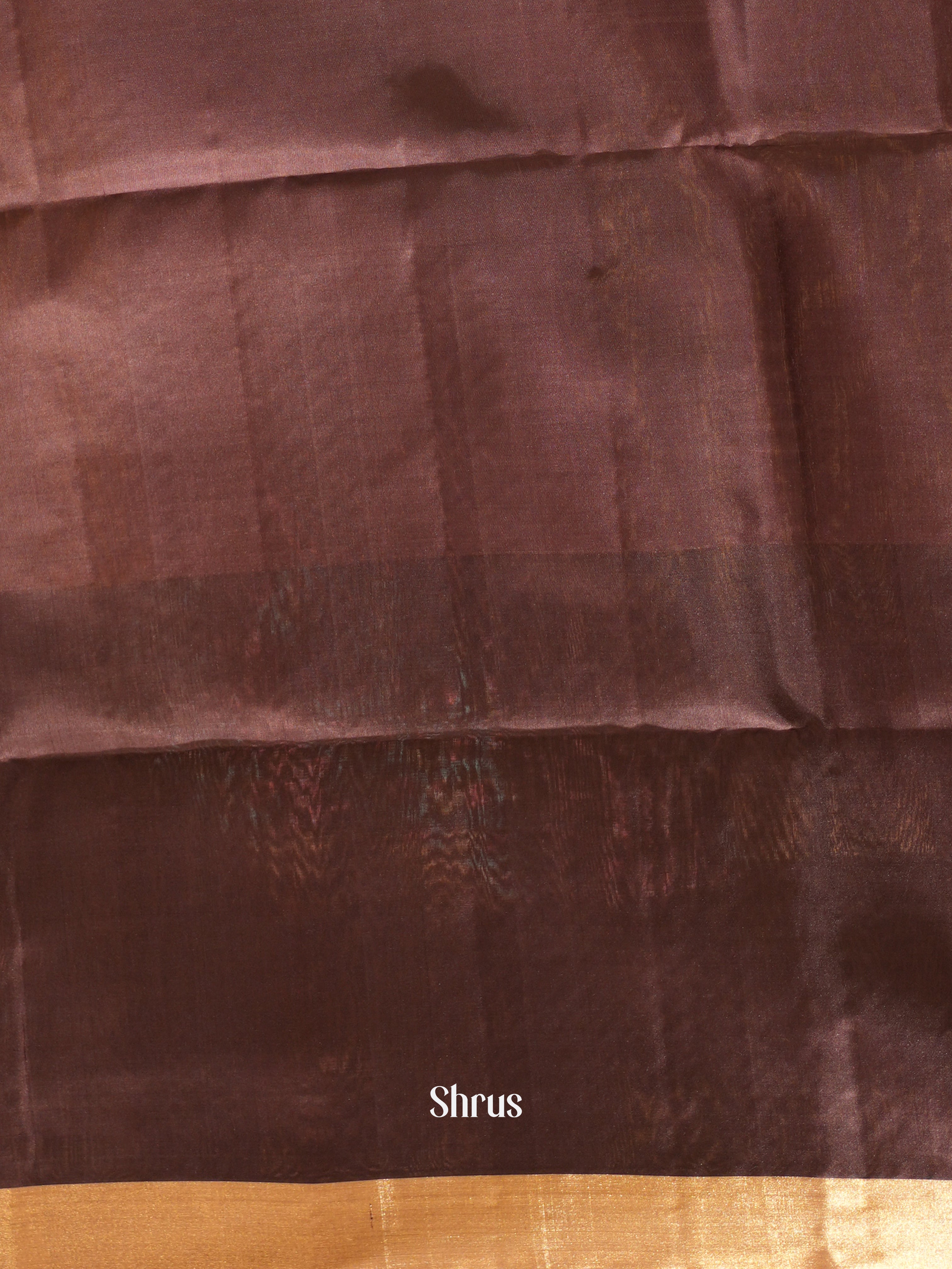 Mustard & Brown - Soft Silk Saree - Shop on ShrusEternity.com