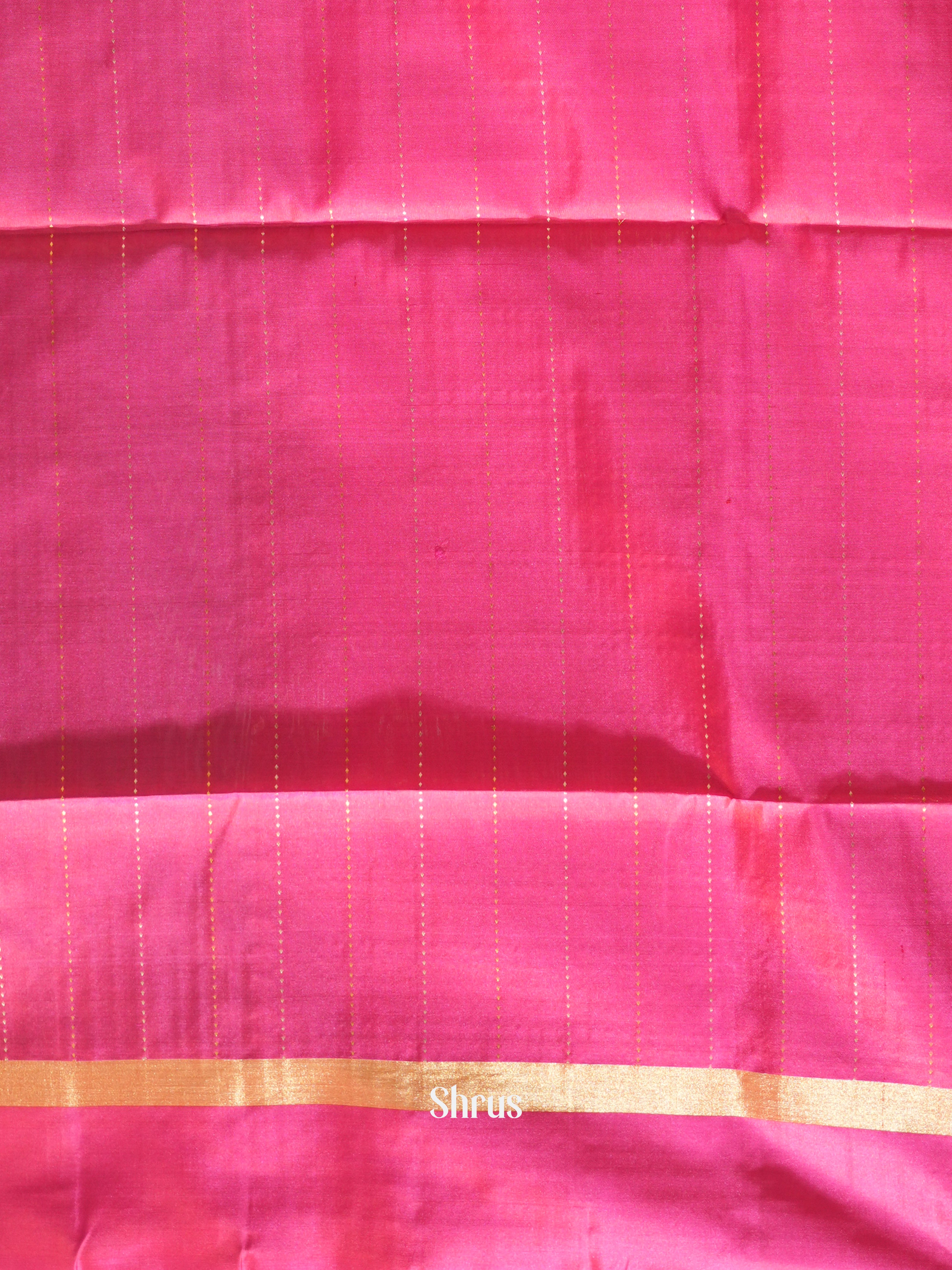 Green & Pink - Soft Silk Saree - Shop on ShrusEternity.com