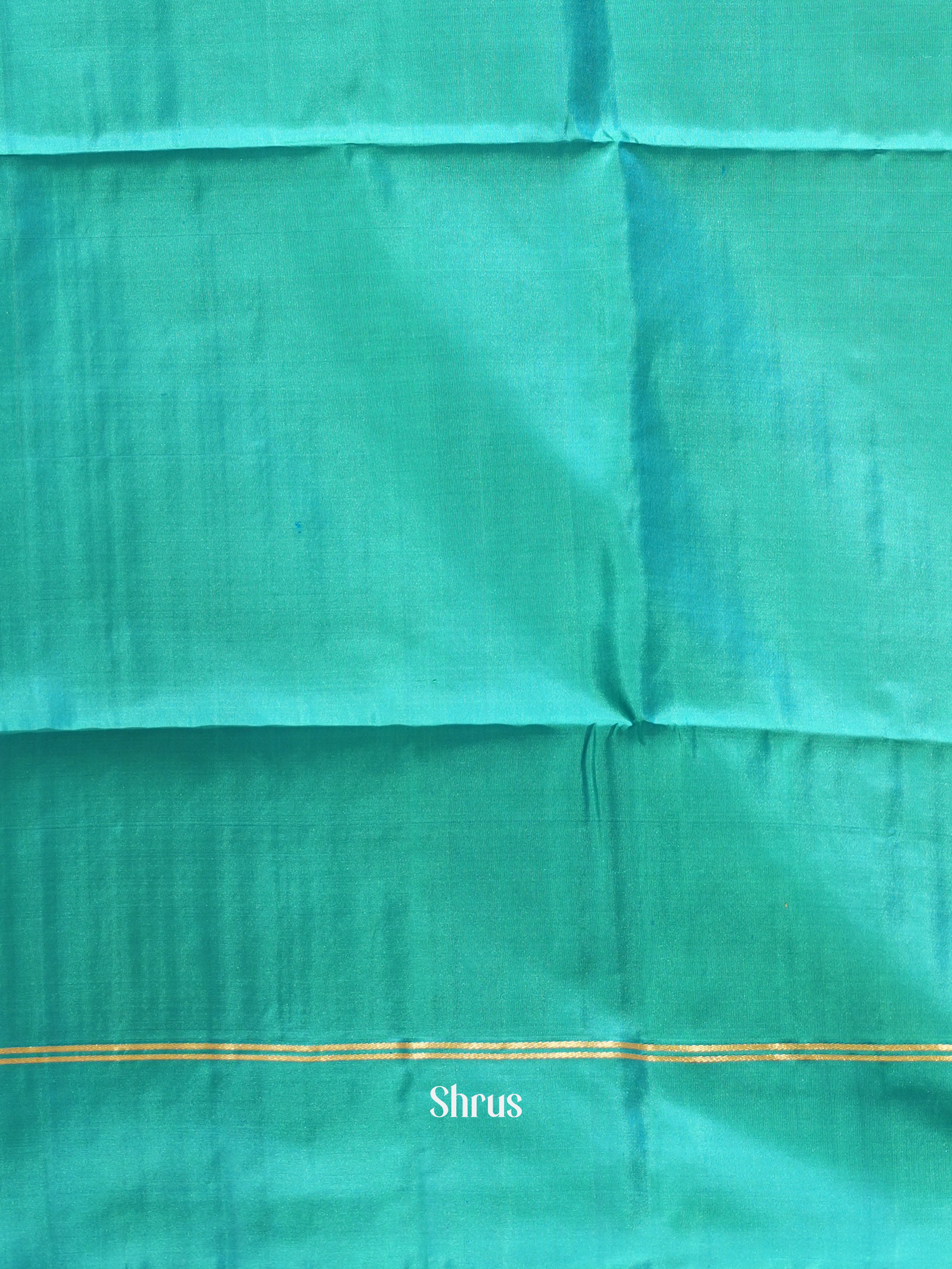 Blue & Teal- Soft Silk Saree - Shop on ShrusEternity.com
