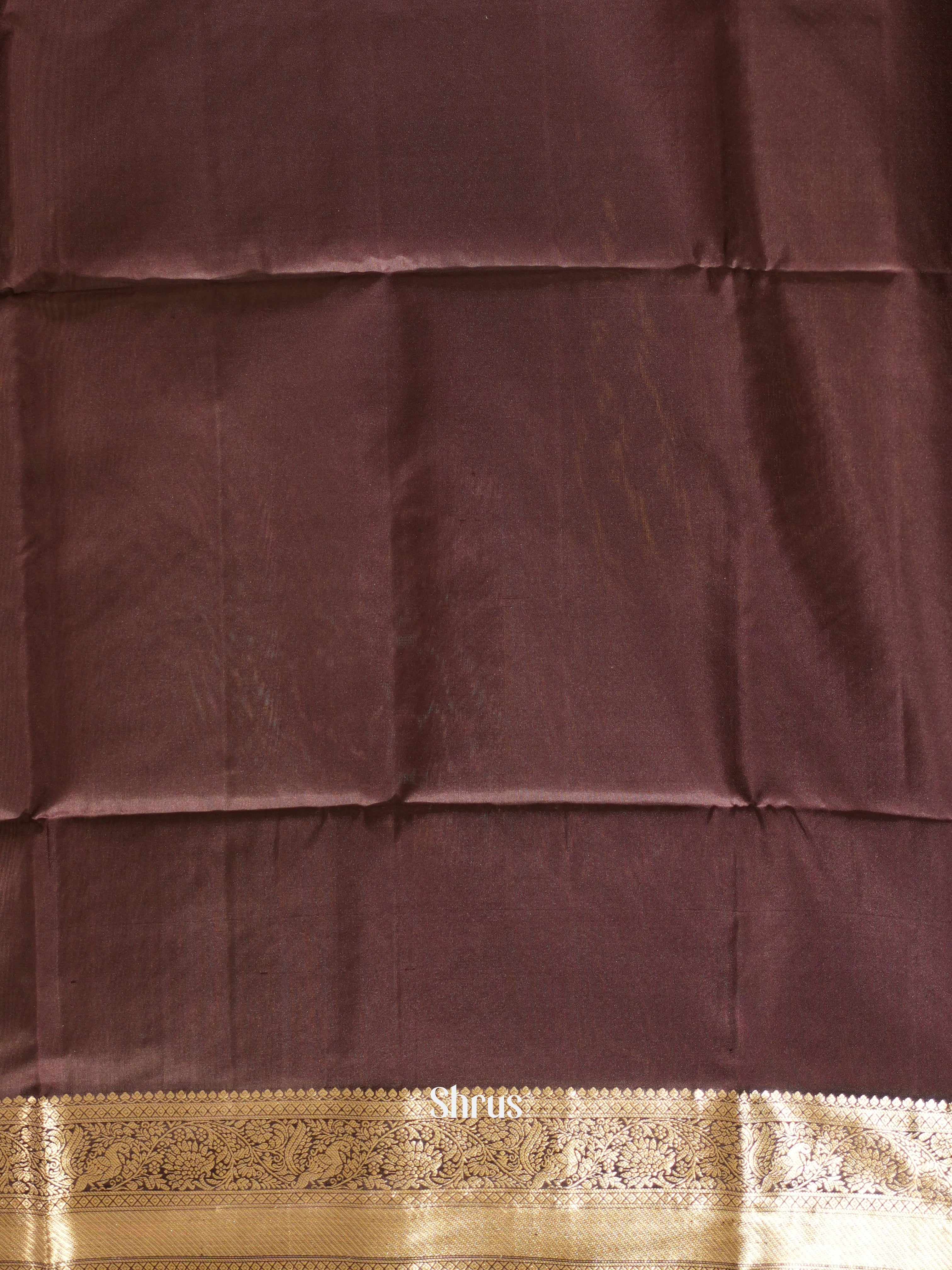 Green & Brown - Soft Silk Saree - Shop on ShrusEternity.com