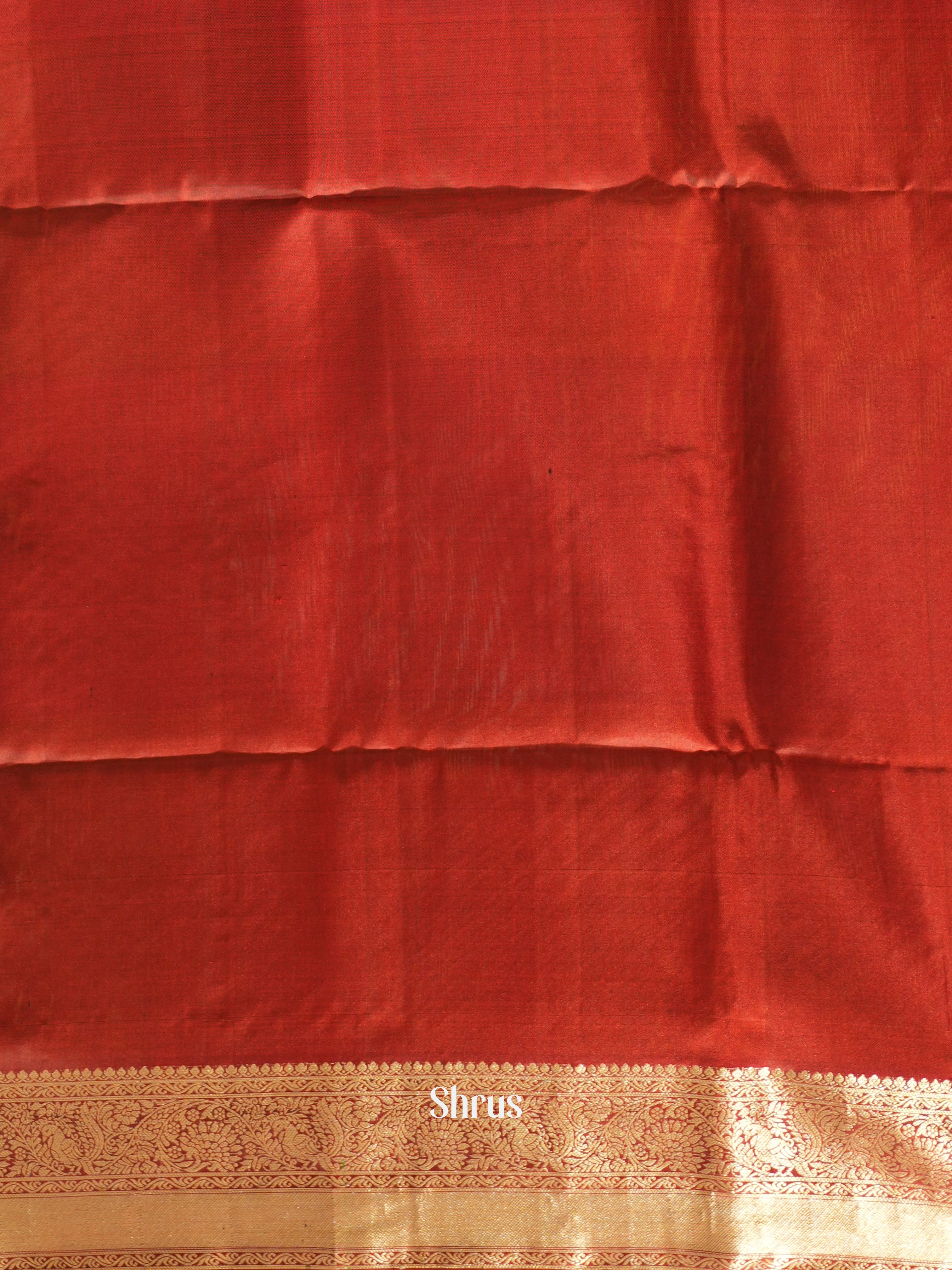 Green & Maroon - Soft Silk Saree-2