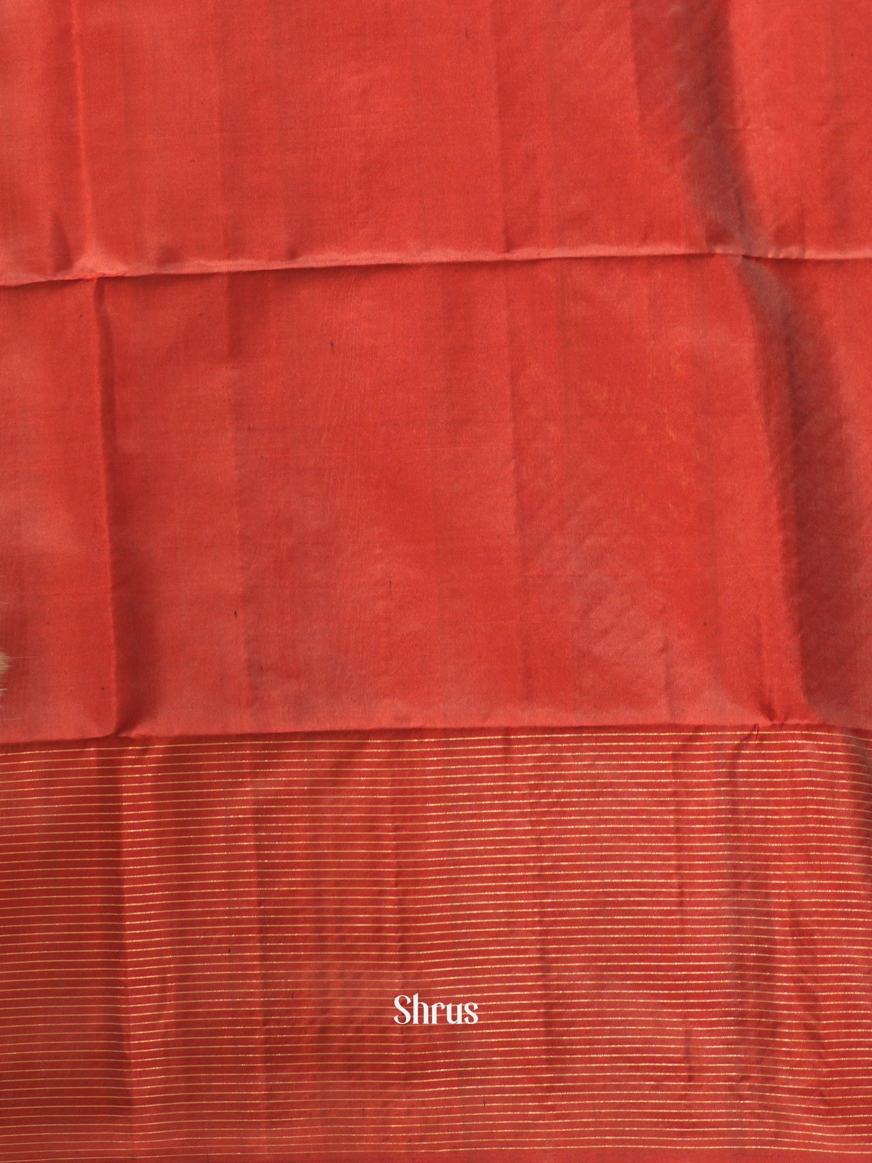 Grey & Maroon - Soft Silk Saree - Shop on ShrusEternity.com