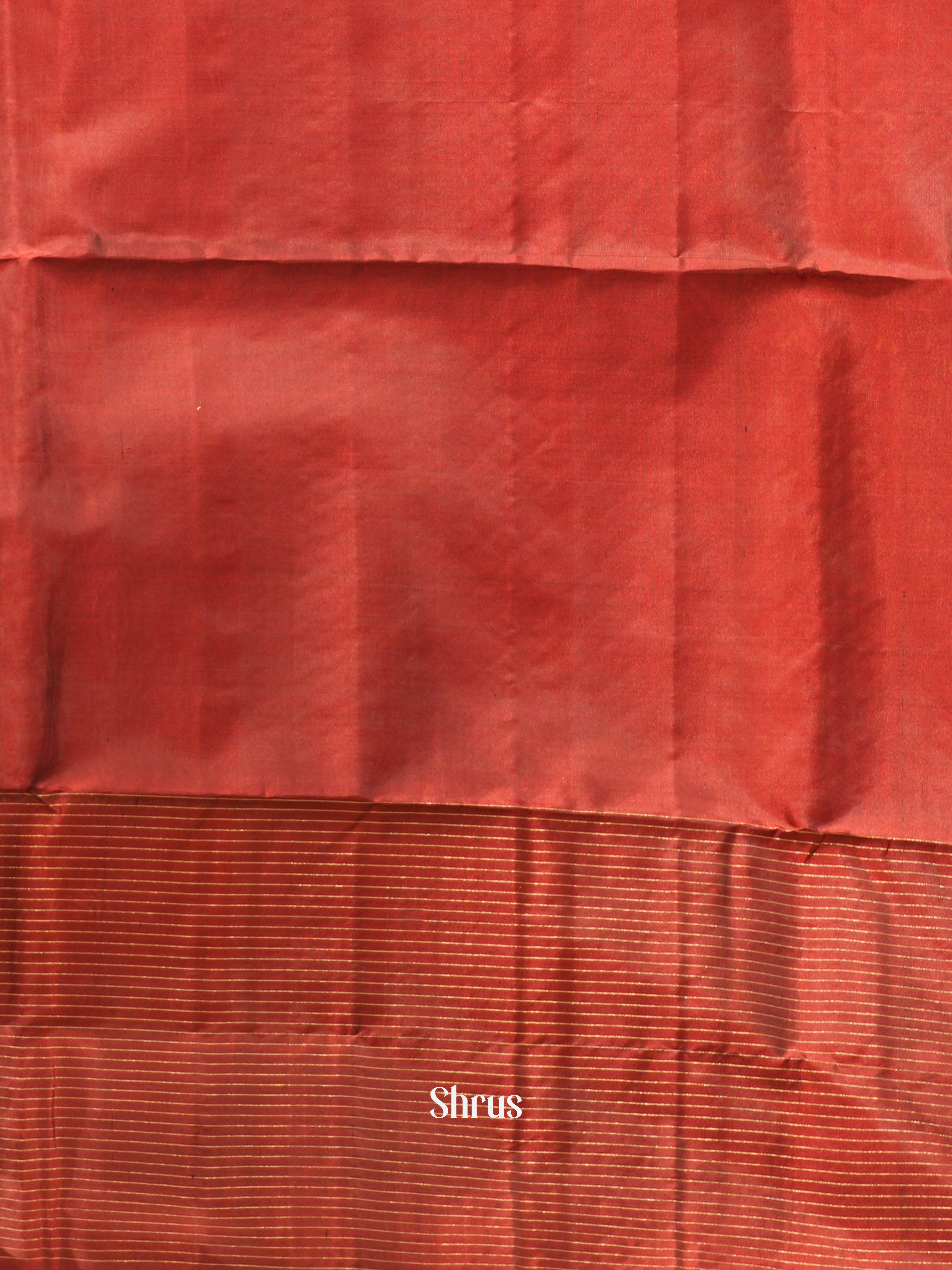 Green & Brown - Soft Silk Saree - Shop on ShrusEternity.com