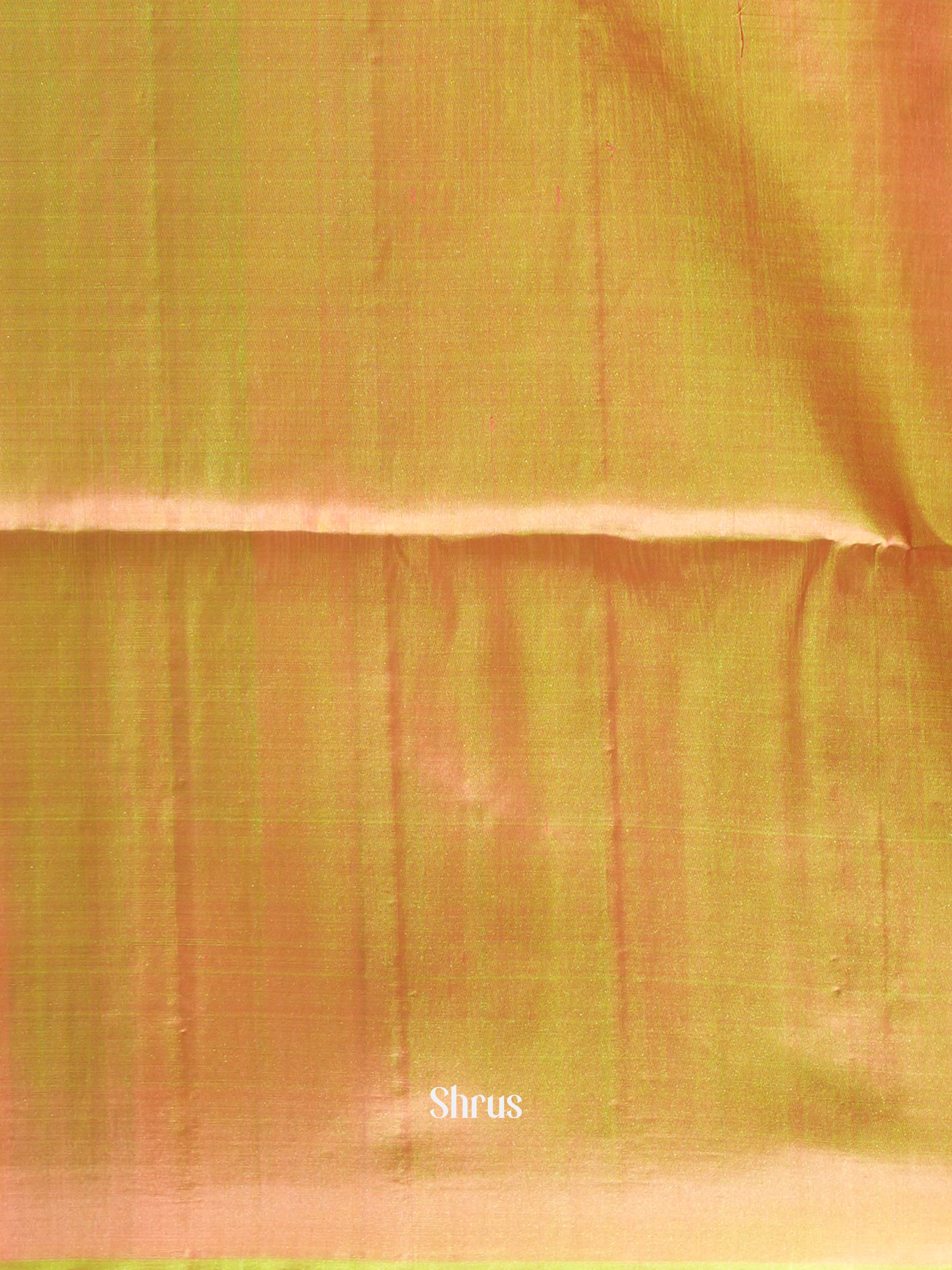 Green & Peach - Soft Silk Saree - Shop on ShrusEternity.com