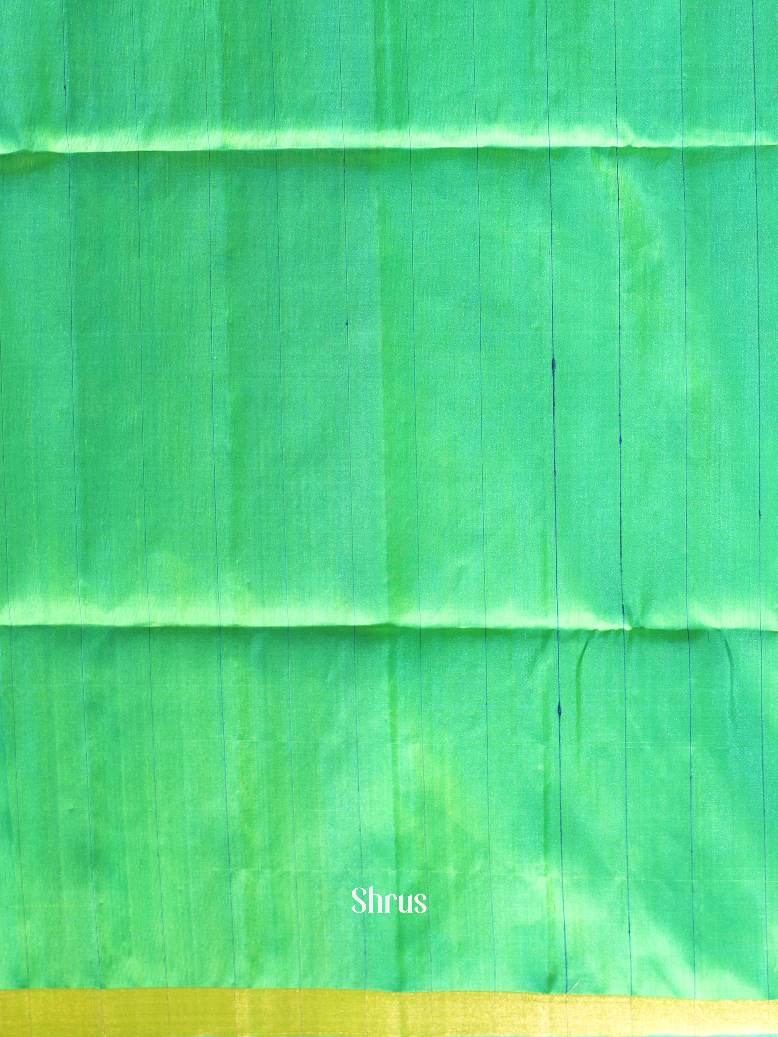 Blue & Green - Soft Silk Saree - Shop on ShrusEternity.com