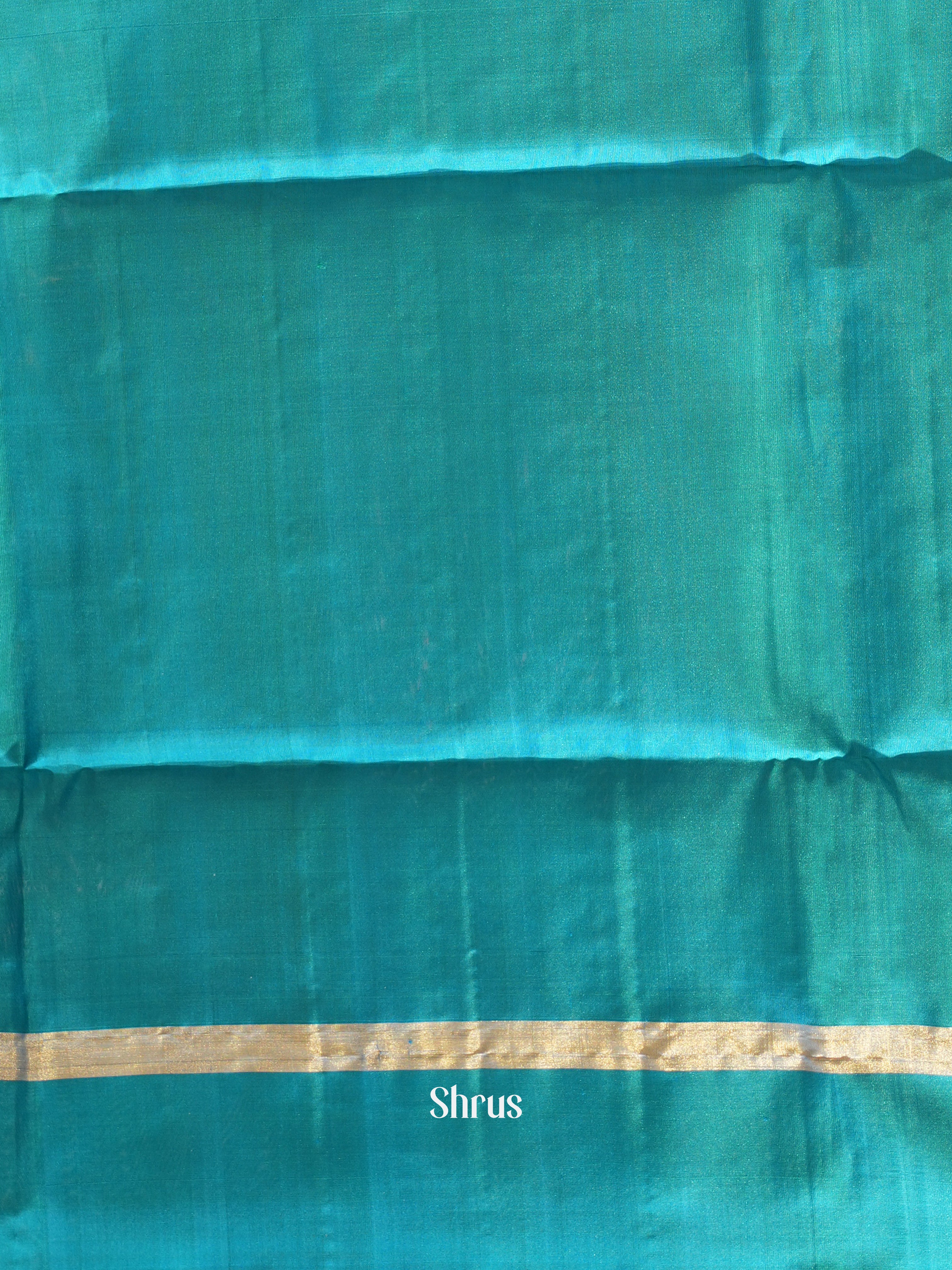 Navy Blue & Teal - Soft Silk Saree - Shop on ShrusEternity.com