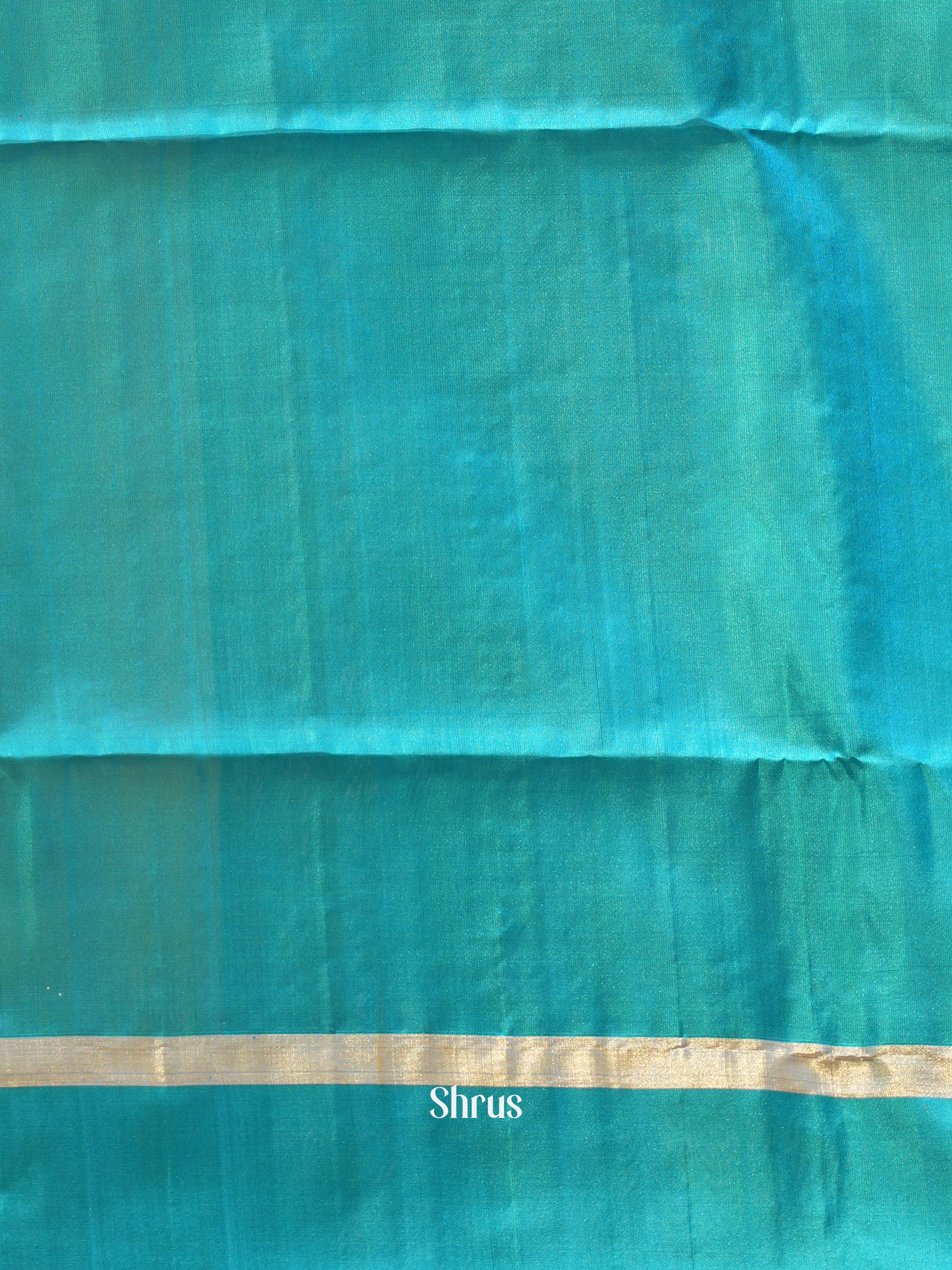 Yellow & Blue - Soft Silk Saree - Shop on ShrusEternity.com